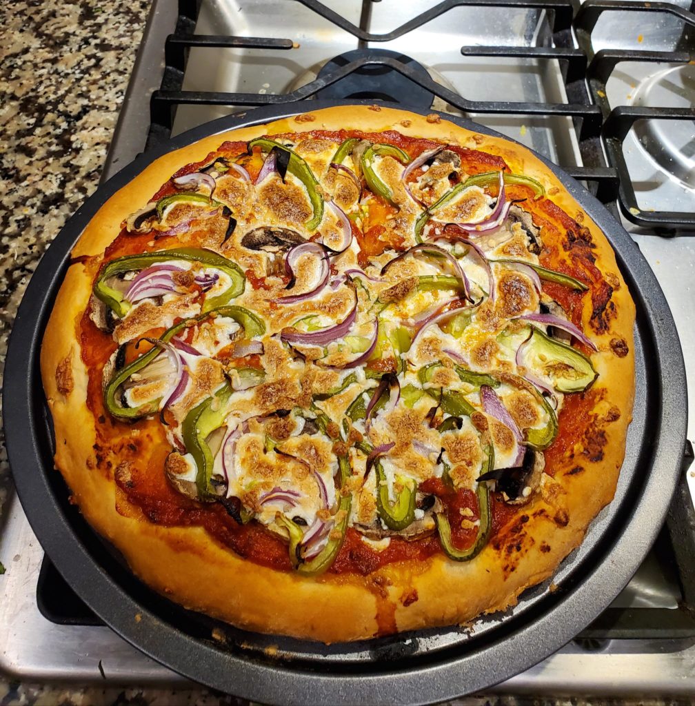 Indian style veggie pizza