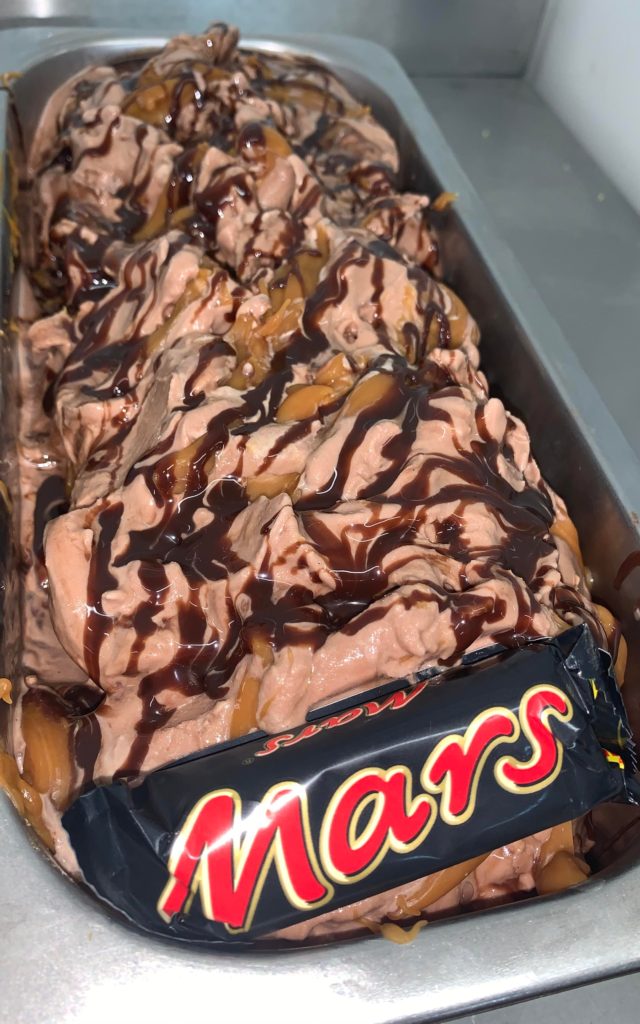 (I made) Mars Bar ice cream for my shop! My most popular creation so far!