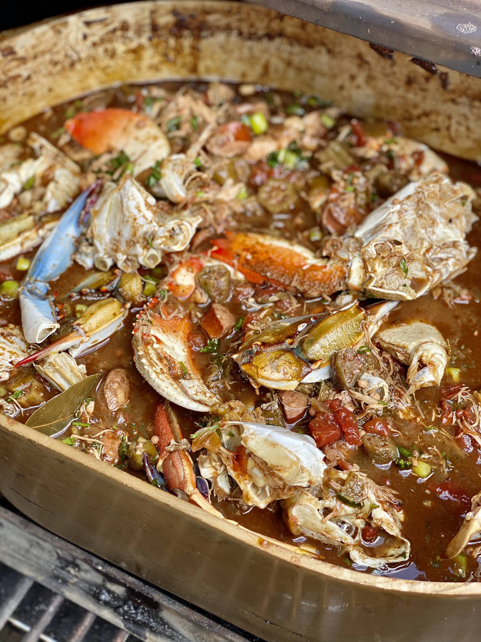 Made some crab gumbo today with Dungeness crab, Jonah crab and blue