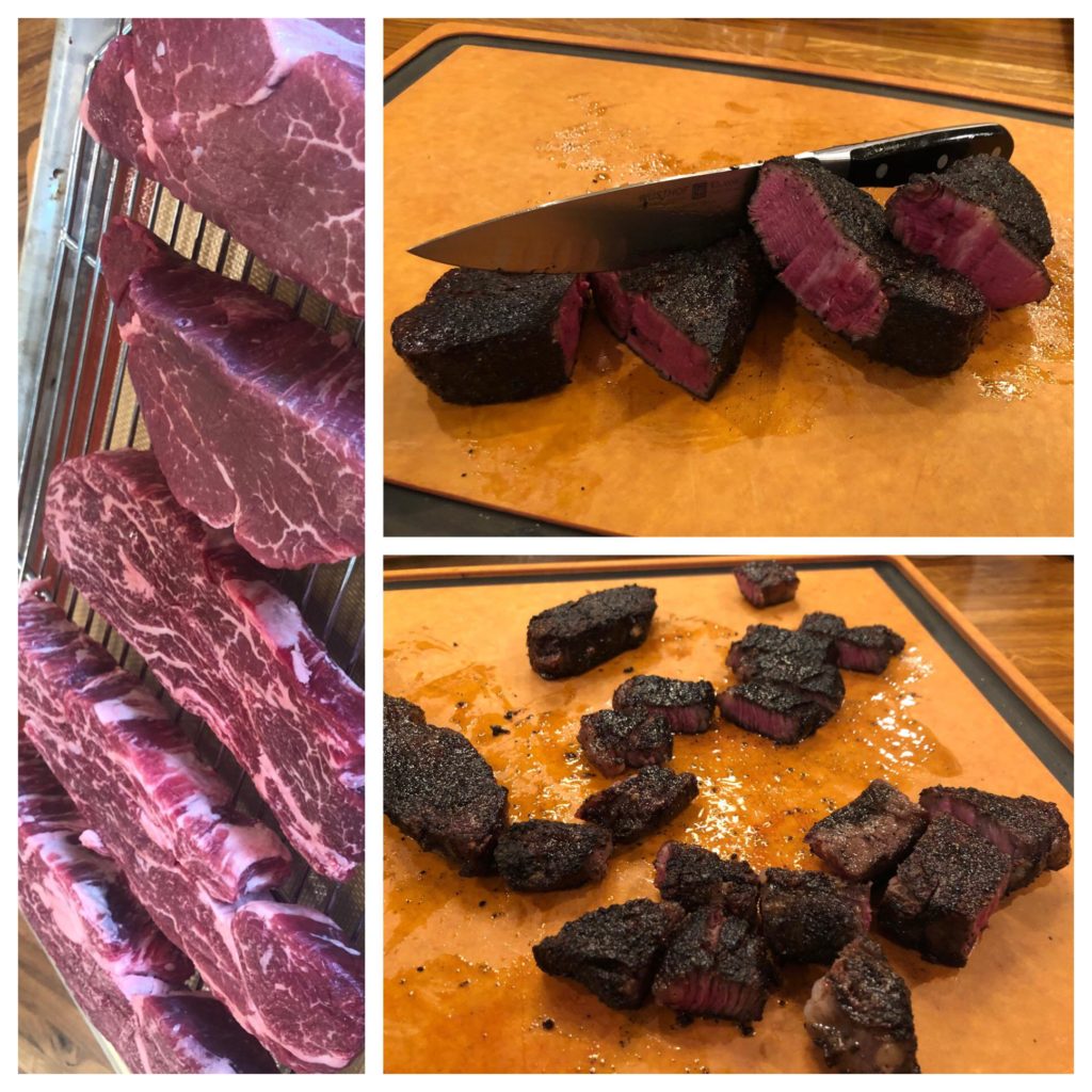 Wagyu ribeye cap and prime filet 😫