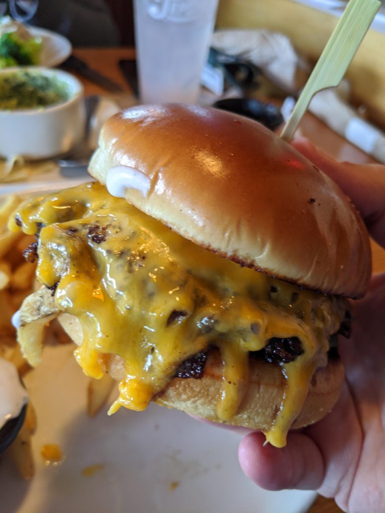 This burger is bomb from AppleBees