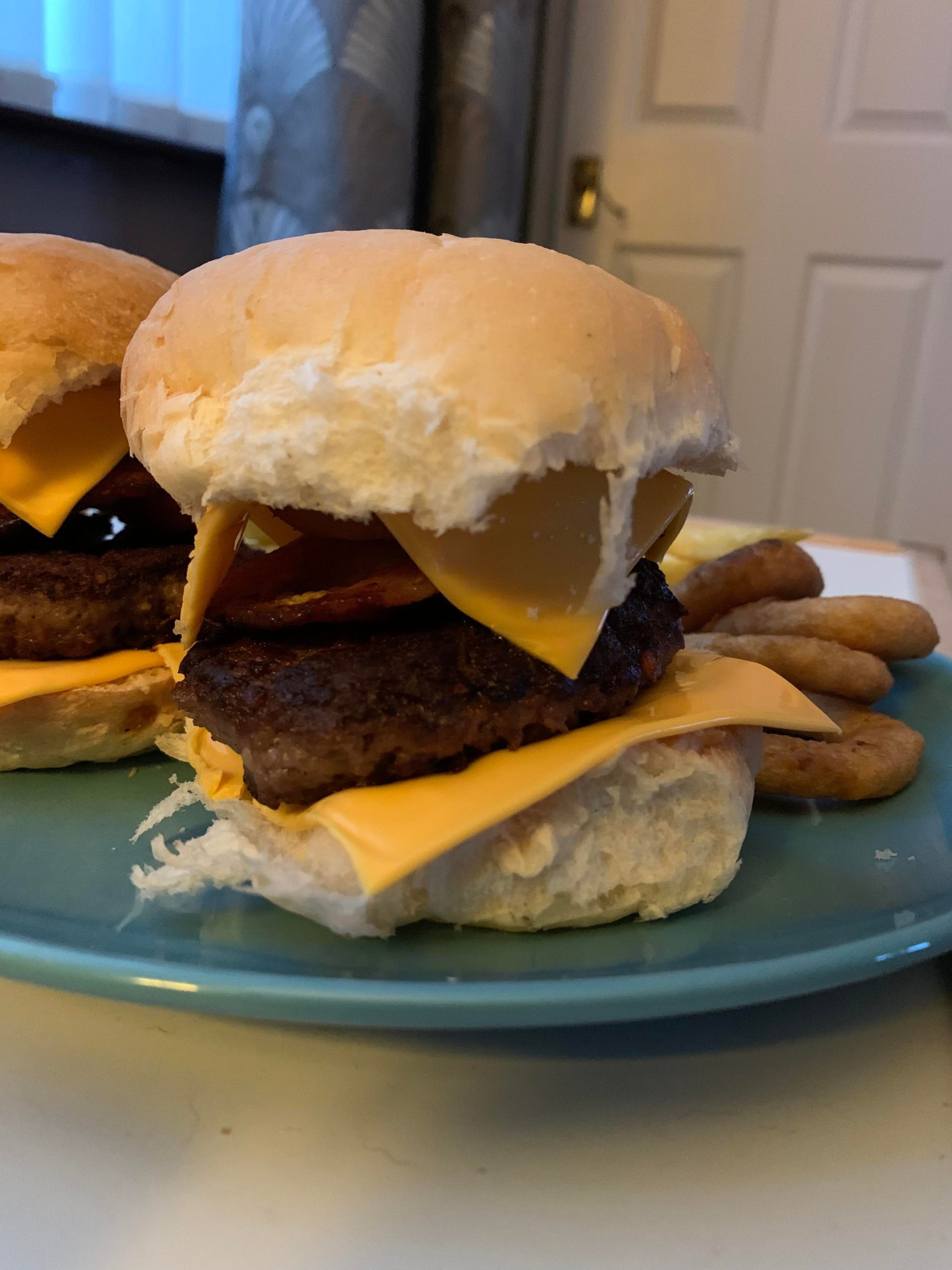 Bacon Cheese Double Steakburger and Cheese Curds from Freddy's Dining