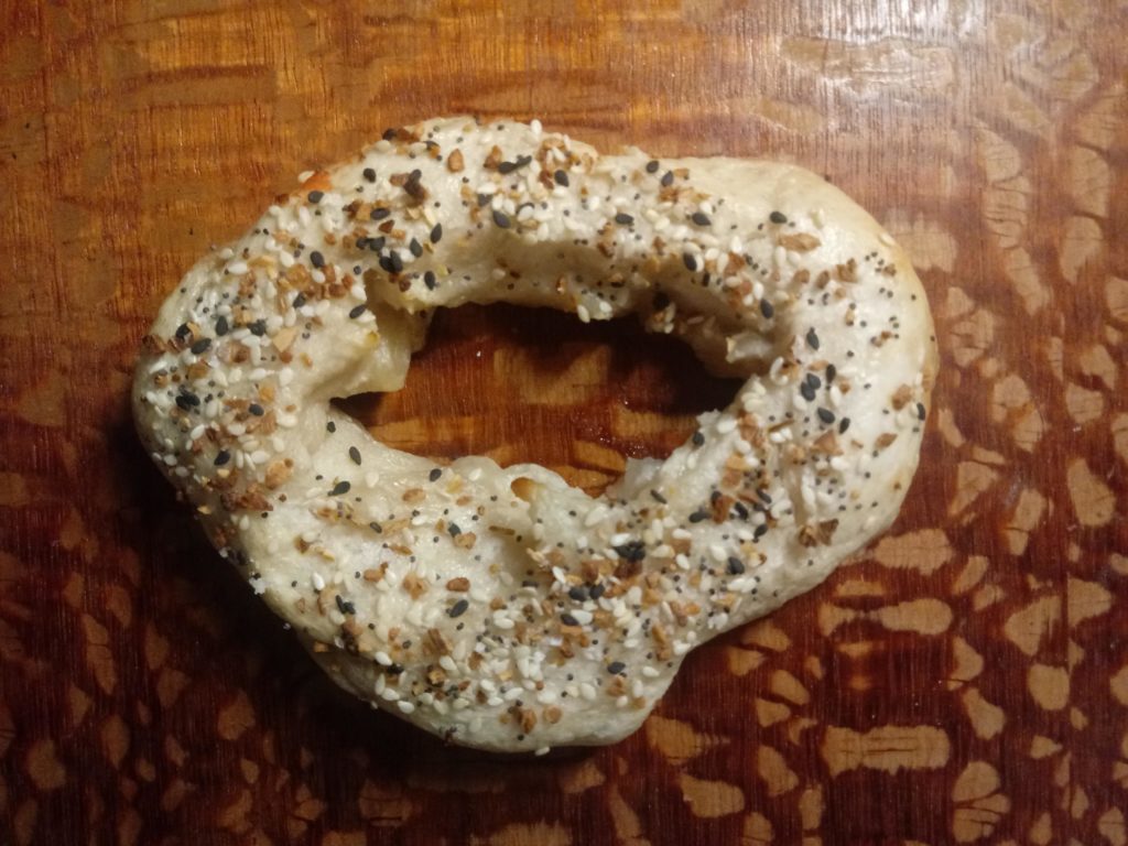 There are too many perfect breads here, let's change it up with my sad bagel creation