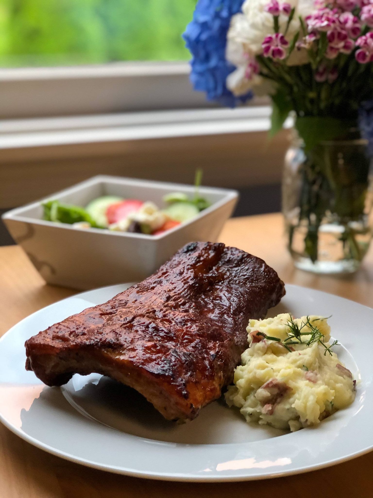 Sous vide then smoked bottom round roast Dining and Cooking
