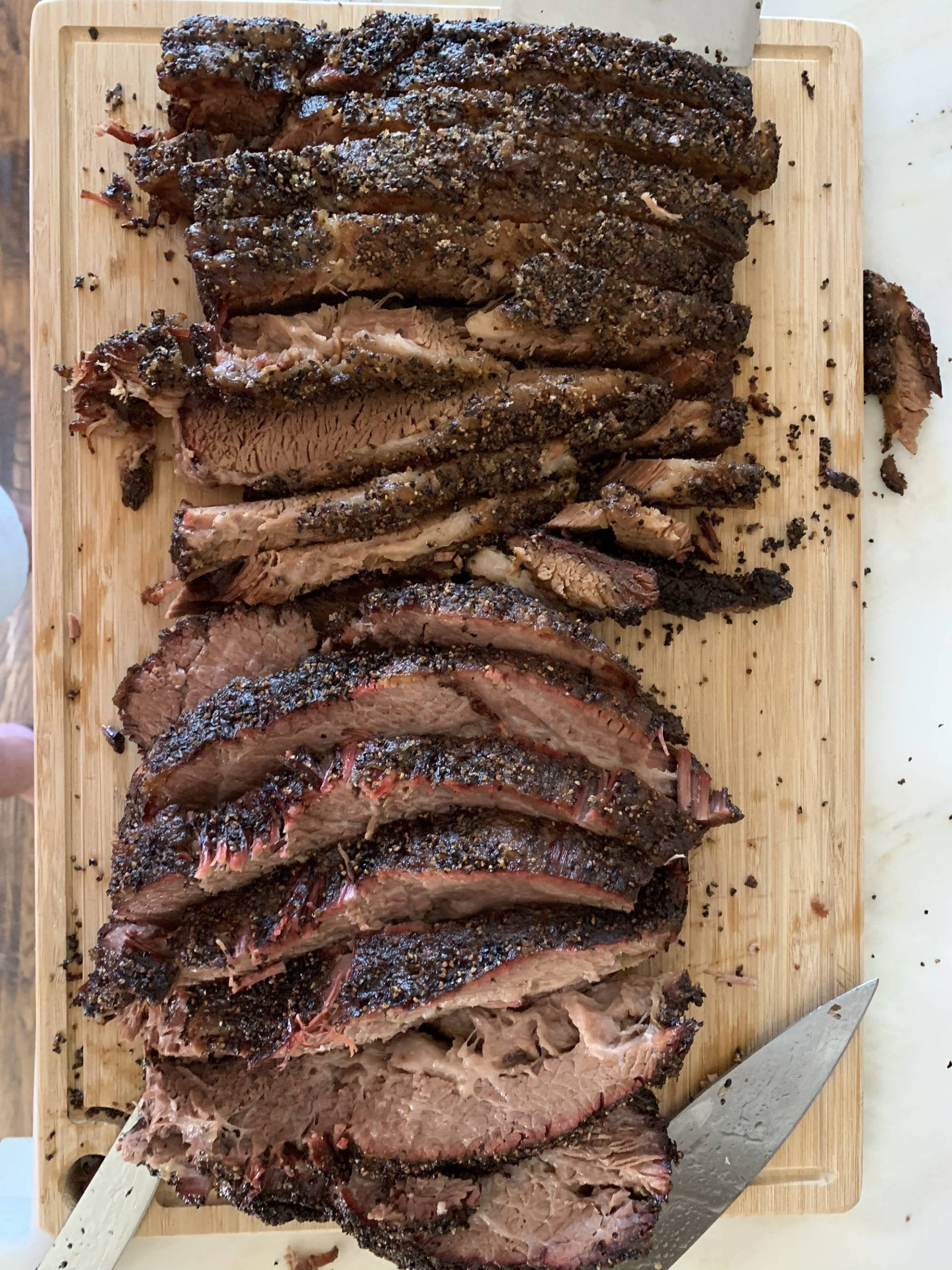 36 hour brisket at 155F. Finished on smoker for 3 hours. - Dining and ...