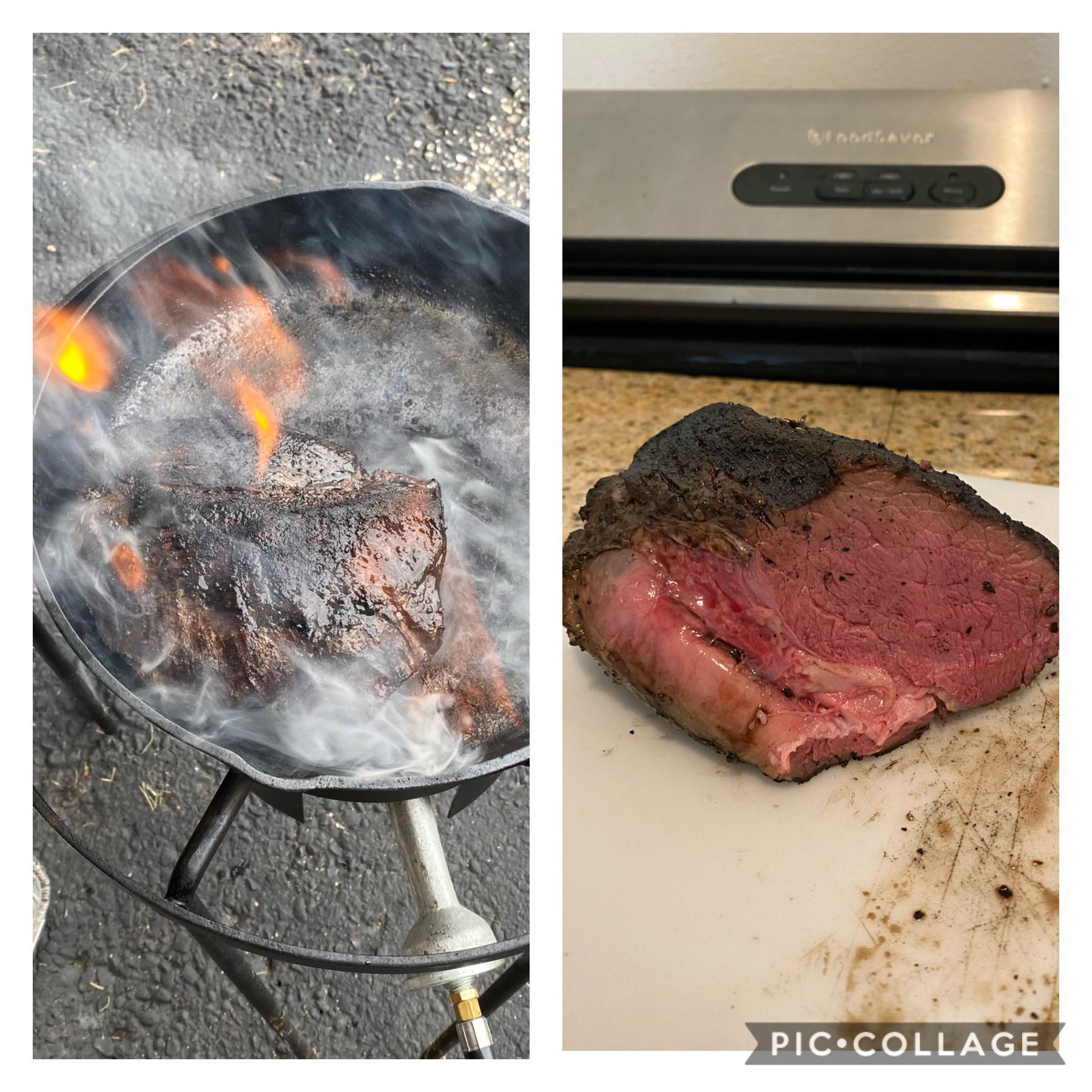Sirloin tip roast. 131/24hrs, controlled oil fire sear haha Dining