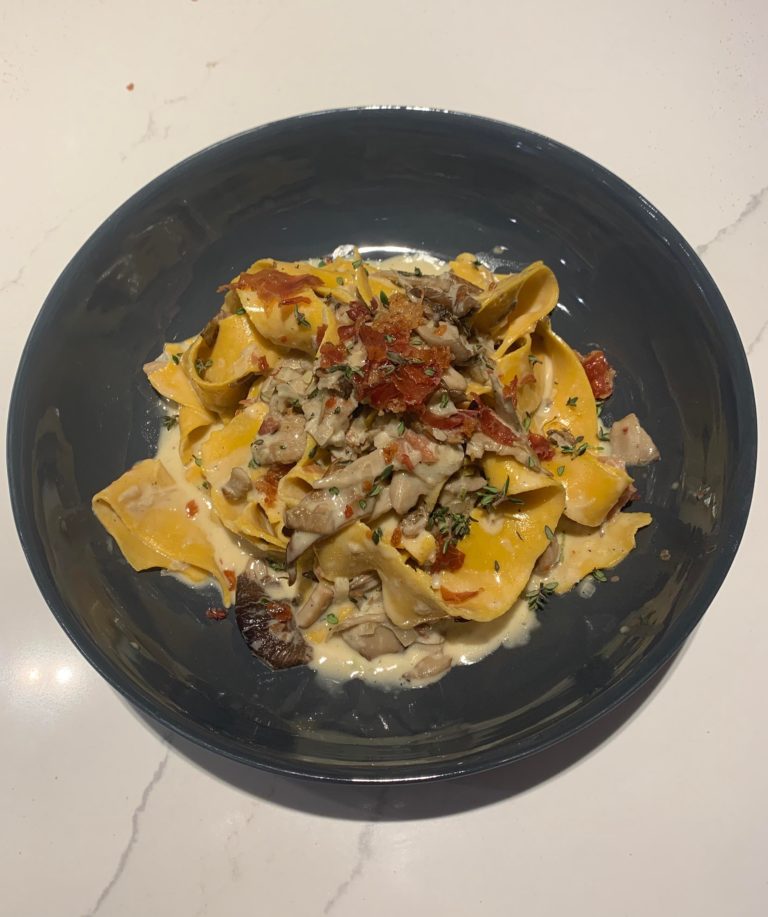 Beetroot garganelli with bolognese sauce Dining and Cooking