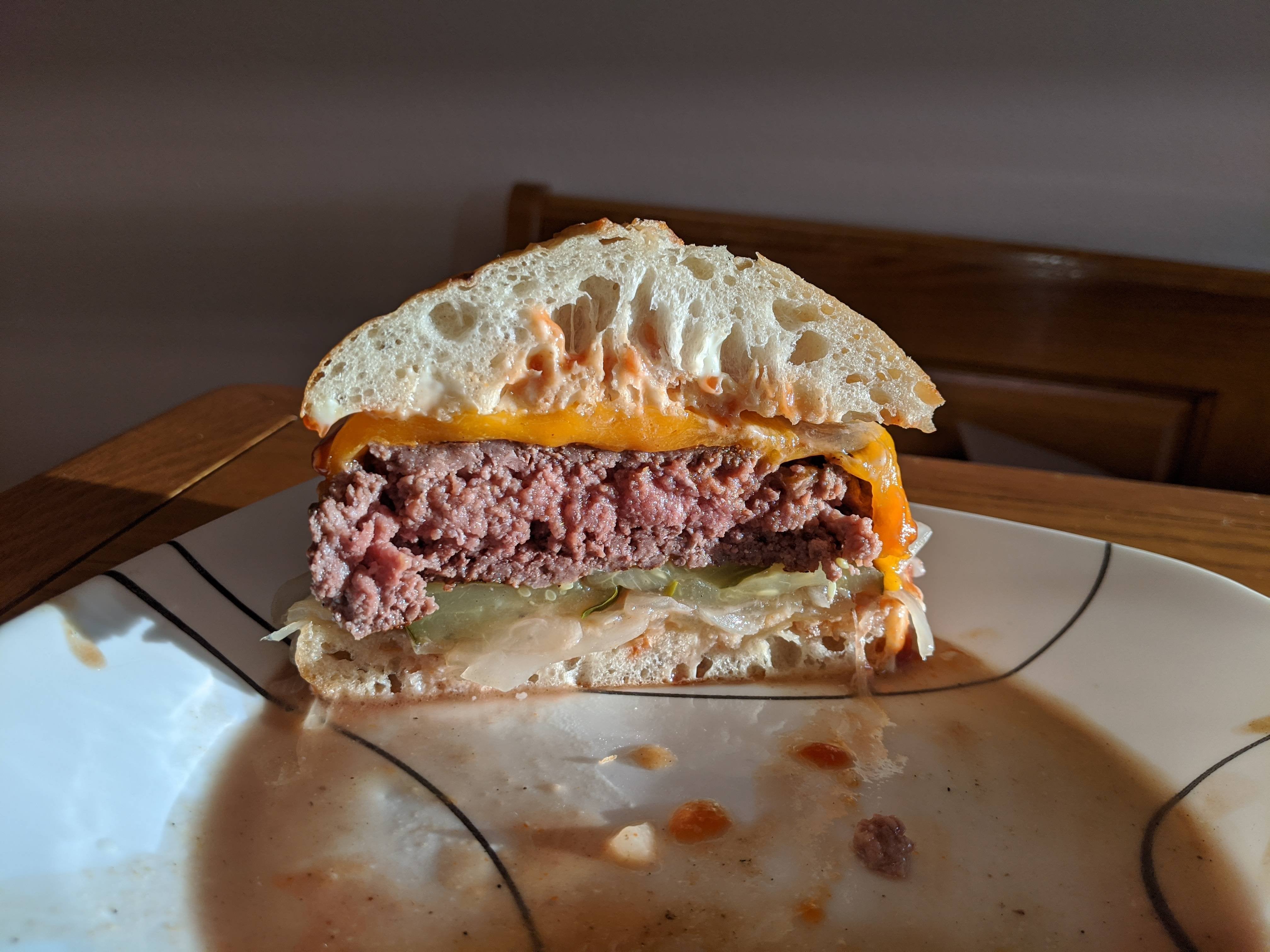 Burgers on whatever the heck Costco rolls. Dining and Cooking