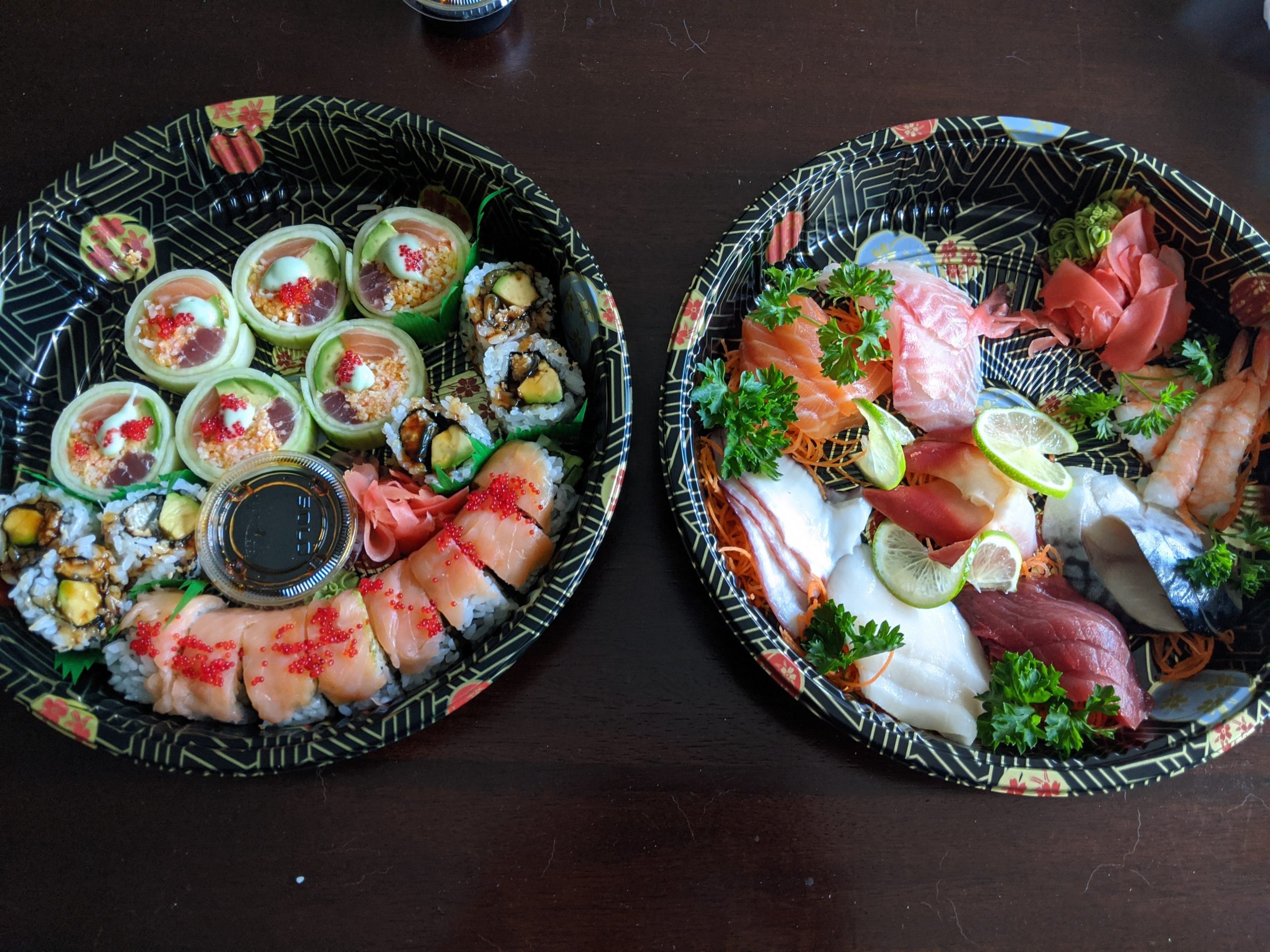 Takeout order (MHK Sushi, Ottawa, Canada) Dining and Cooking