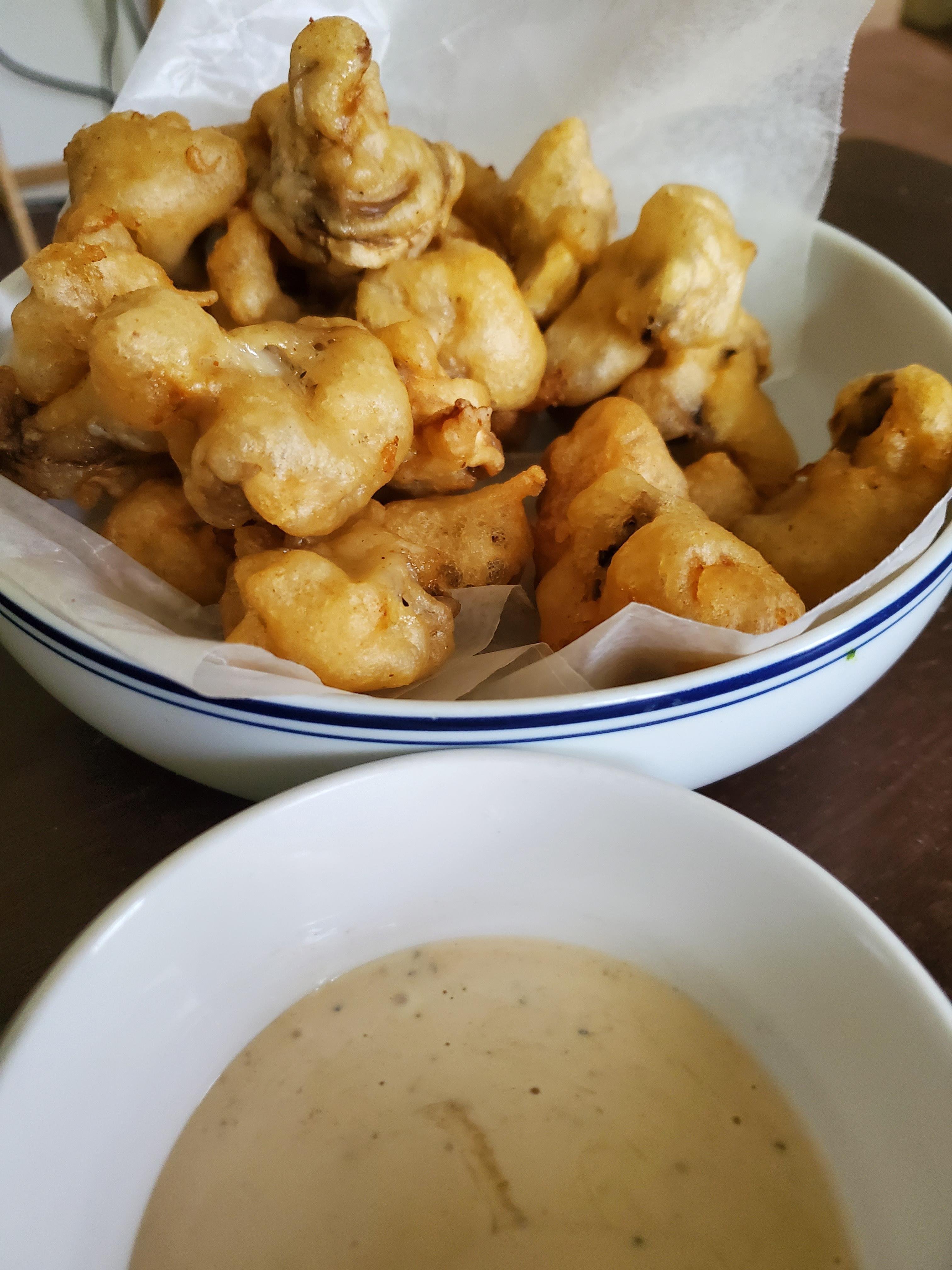 Beer Battered Mushrooms. Dining and Cooking