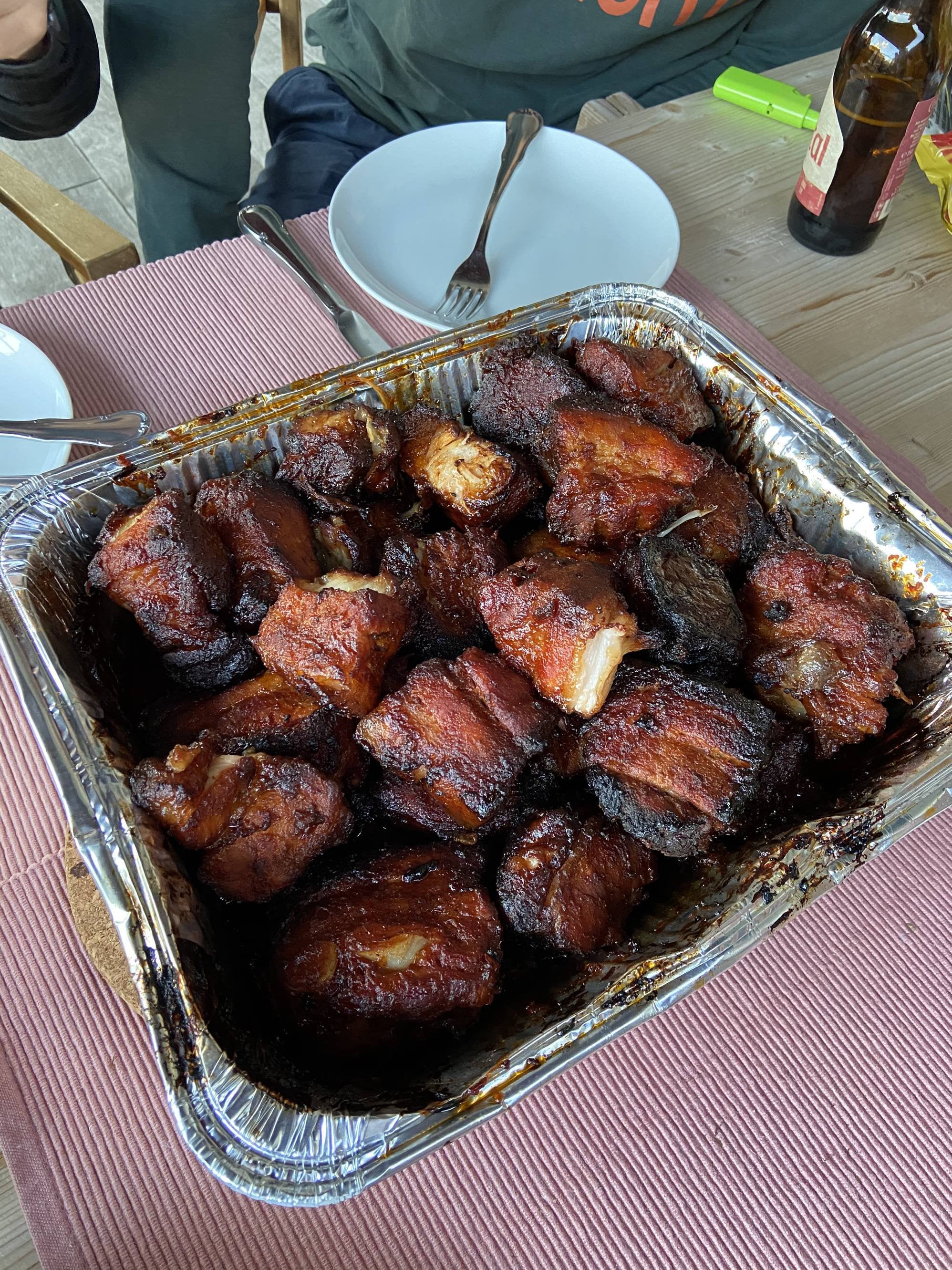First time low & slow Pork belly burnt ends! Dining and Cooking