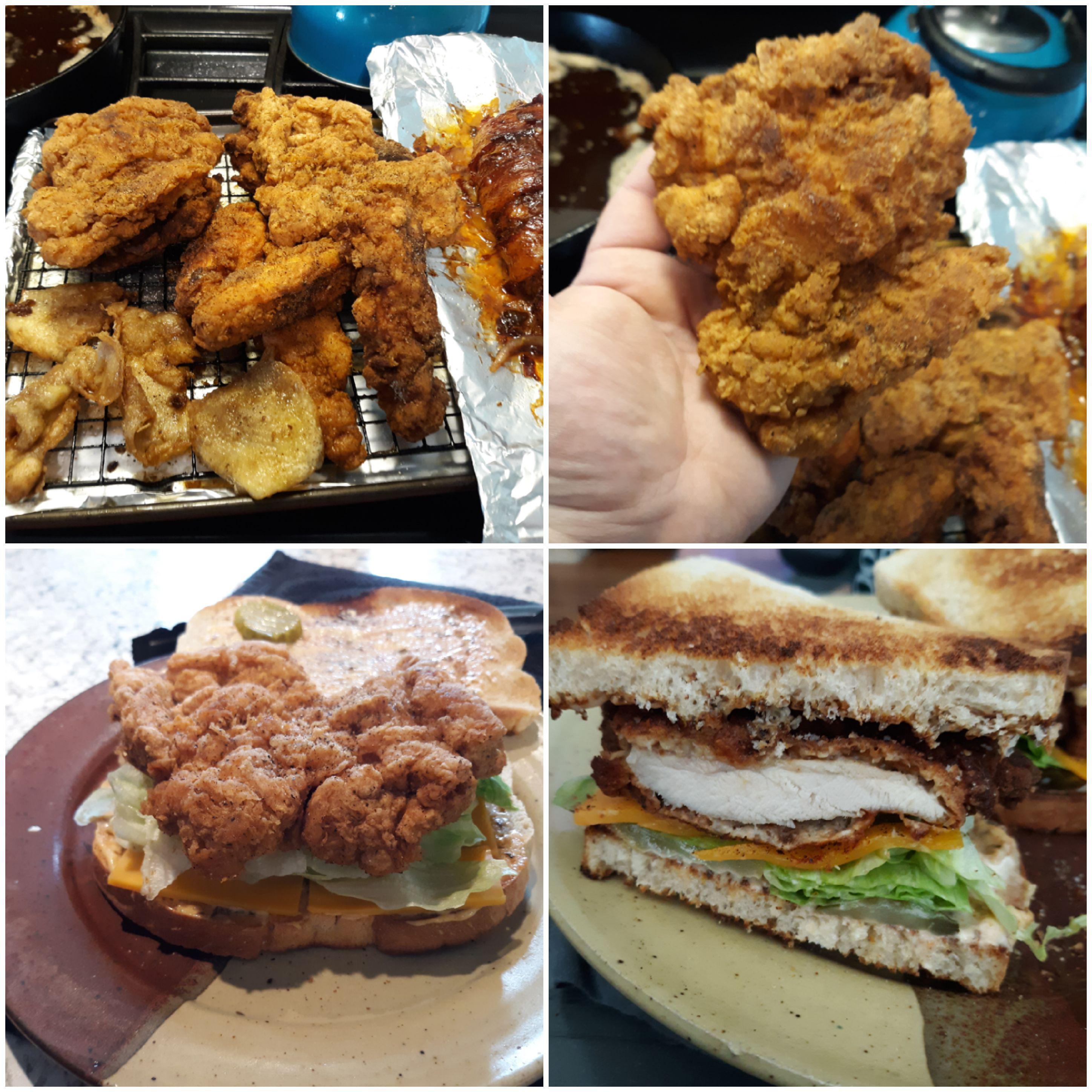 Simple delicious homemade fried chicken sandwich - Dining and Cooking