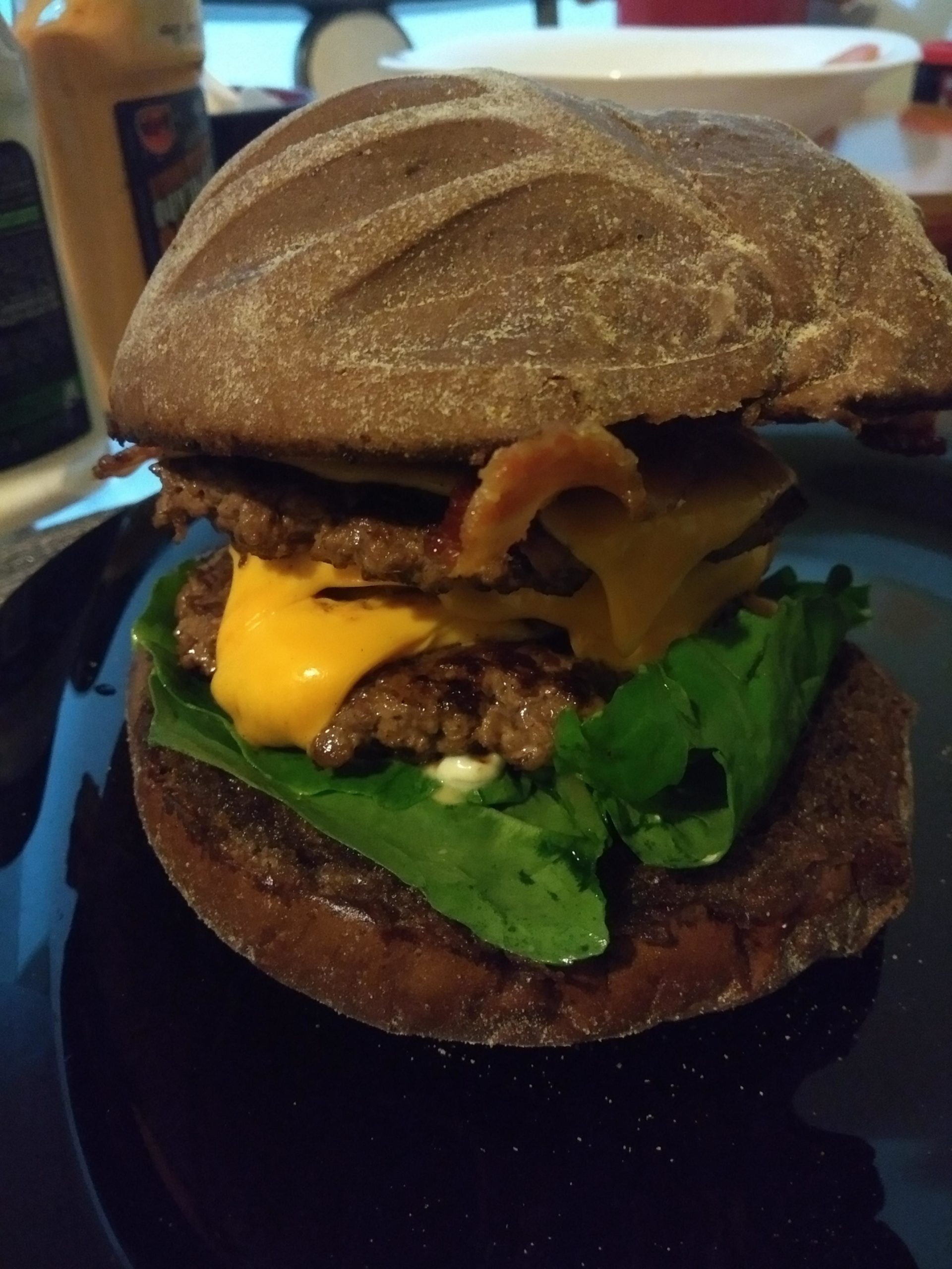 Triple Cheddar Smash Burger Dining and Cooking