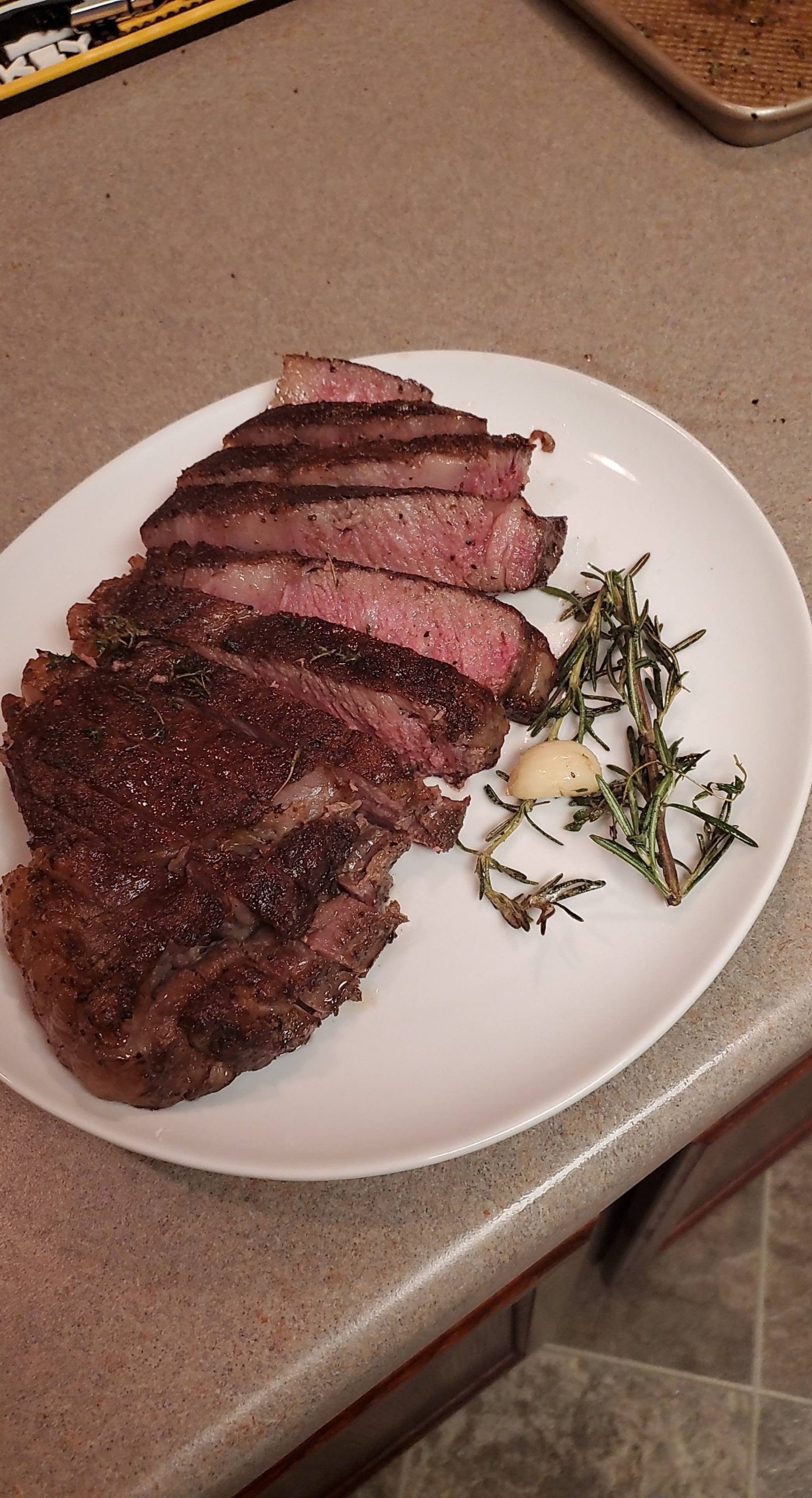 [Ribeye] Wagyu A5 ribeye. Cooked to 132 F sous vide, seared in a cast