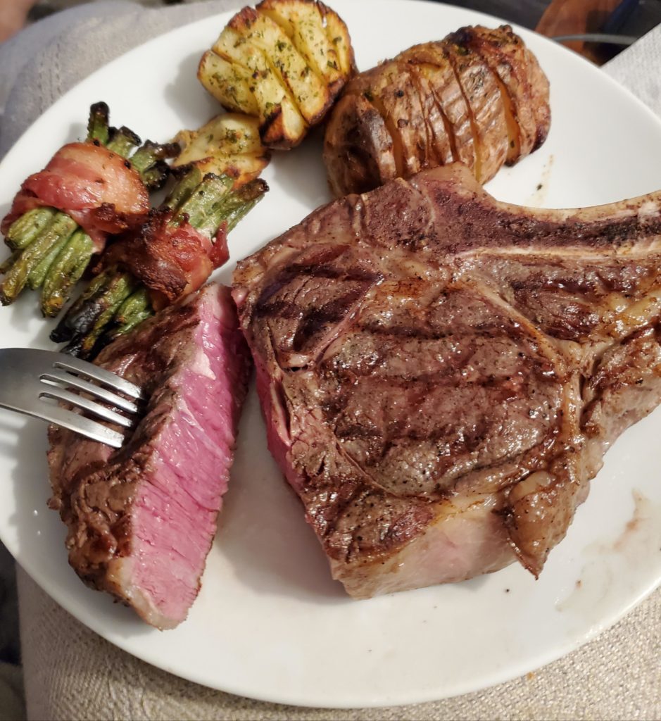 Bone in ribeye - 120°f - 3 hours - finished on the grill - omg