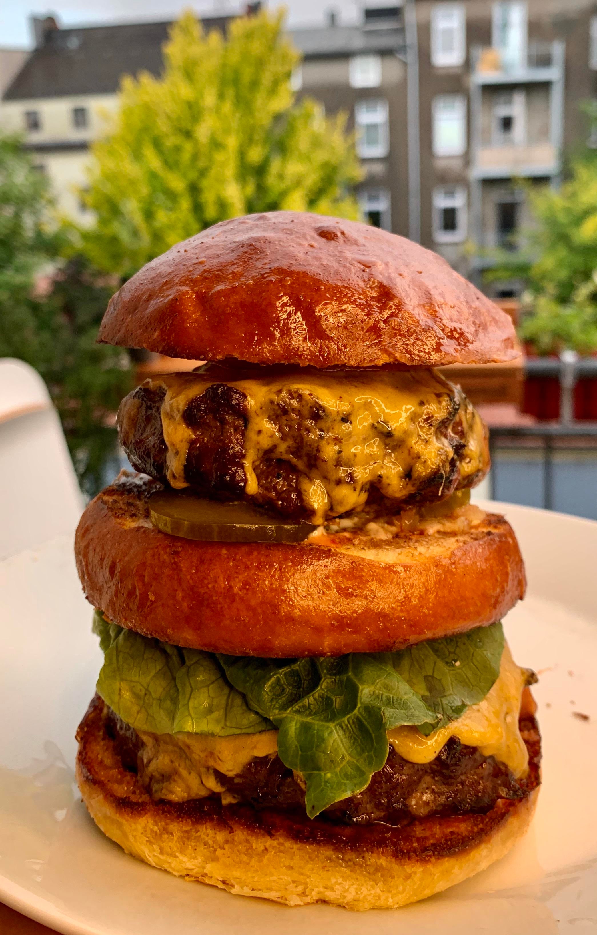Special Burger For A Birthday Double Cheese Wagyu On Homemade Sourdough Brioche Buns Dining And Cooking