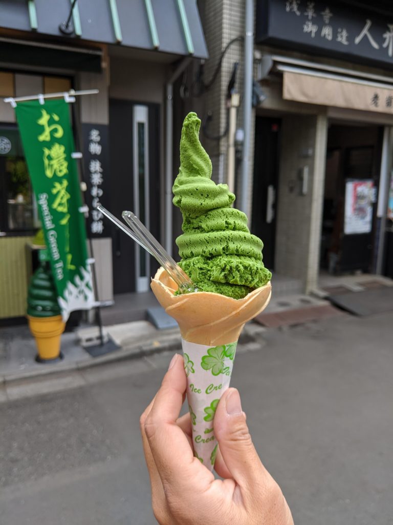 Matcha Ice Cream from Asakusa, Tokyo
