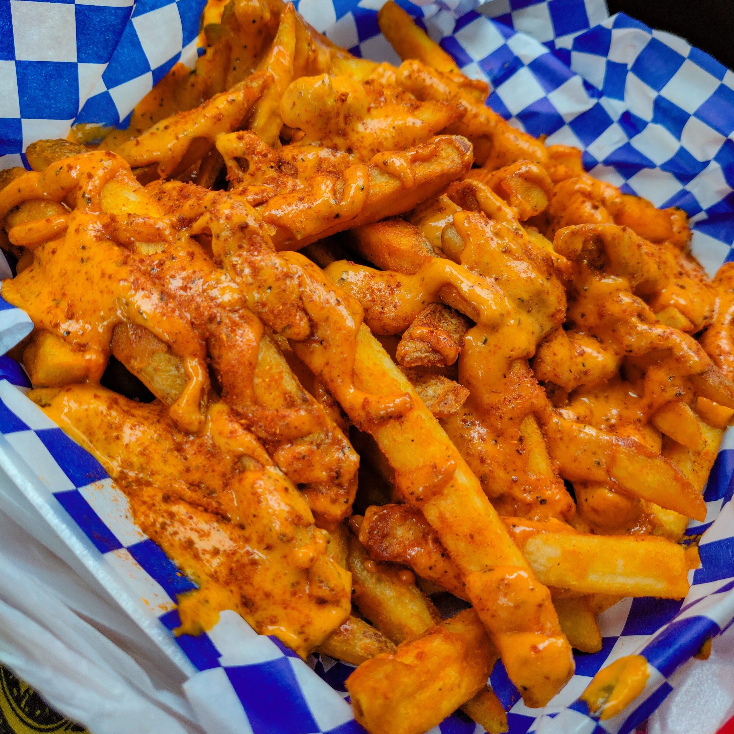 Spicy garlic mayo fries with chaat masala Dining and Cooking