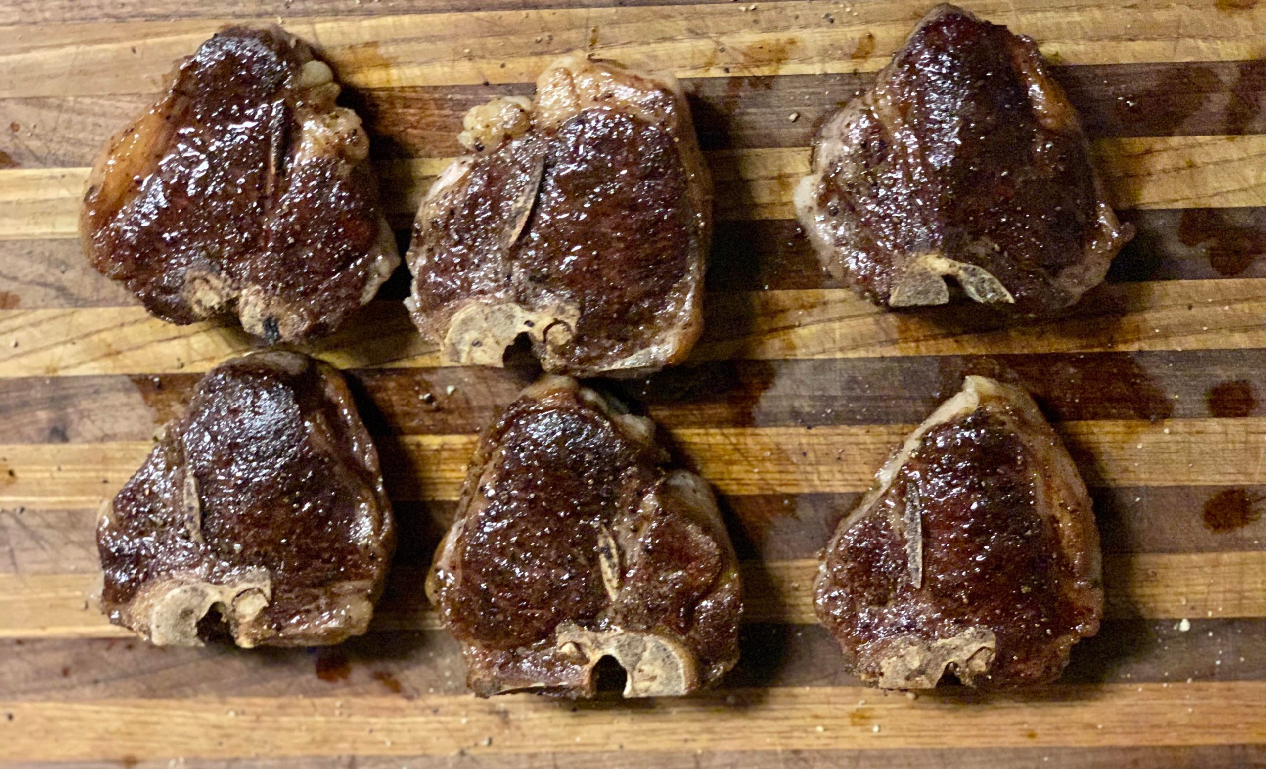 Lamb Chops, they were rather fatty so went with 133F for 2.5 hours