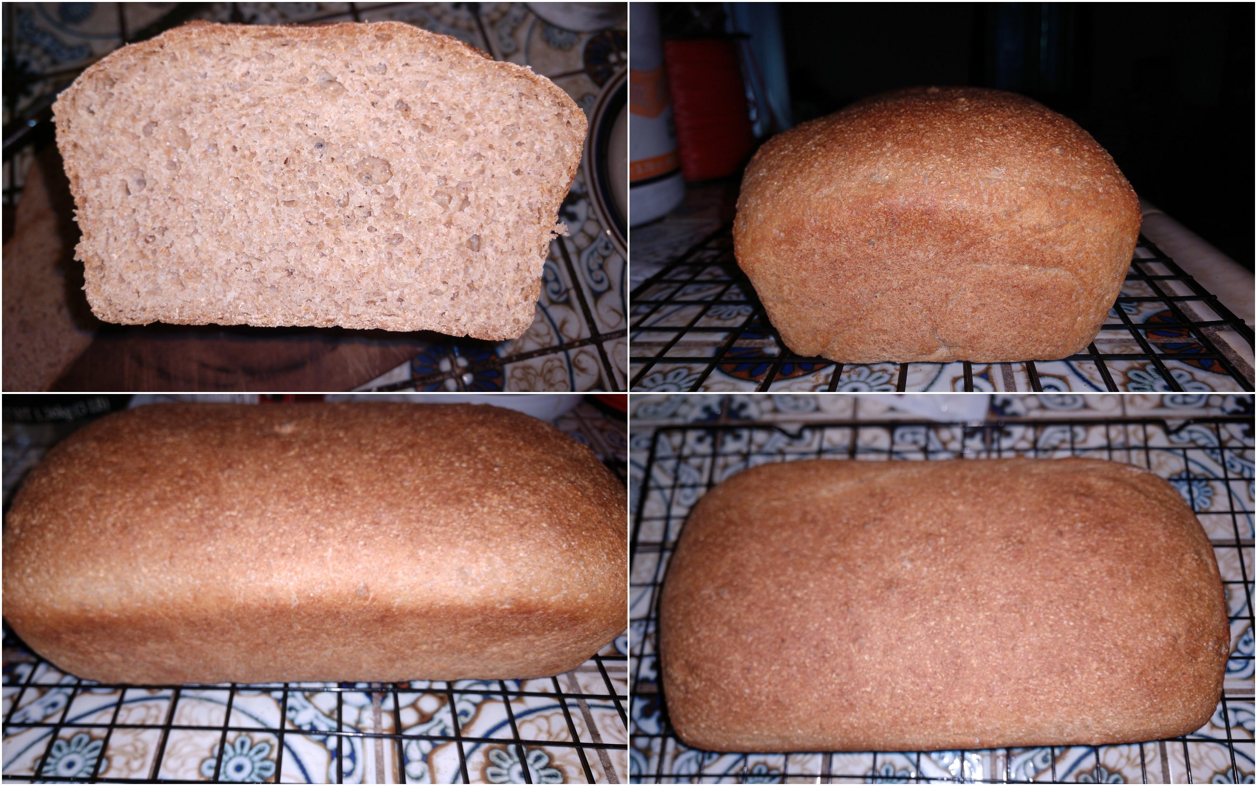100 Whole Wheat Sandwich Bread(Tangzhong) + squishy gif in comments Dining and Cooking