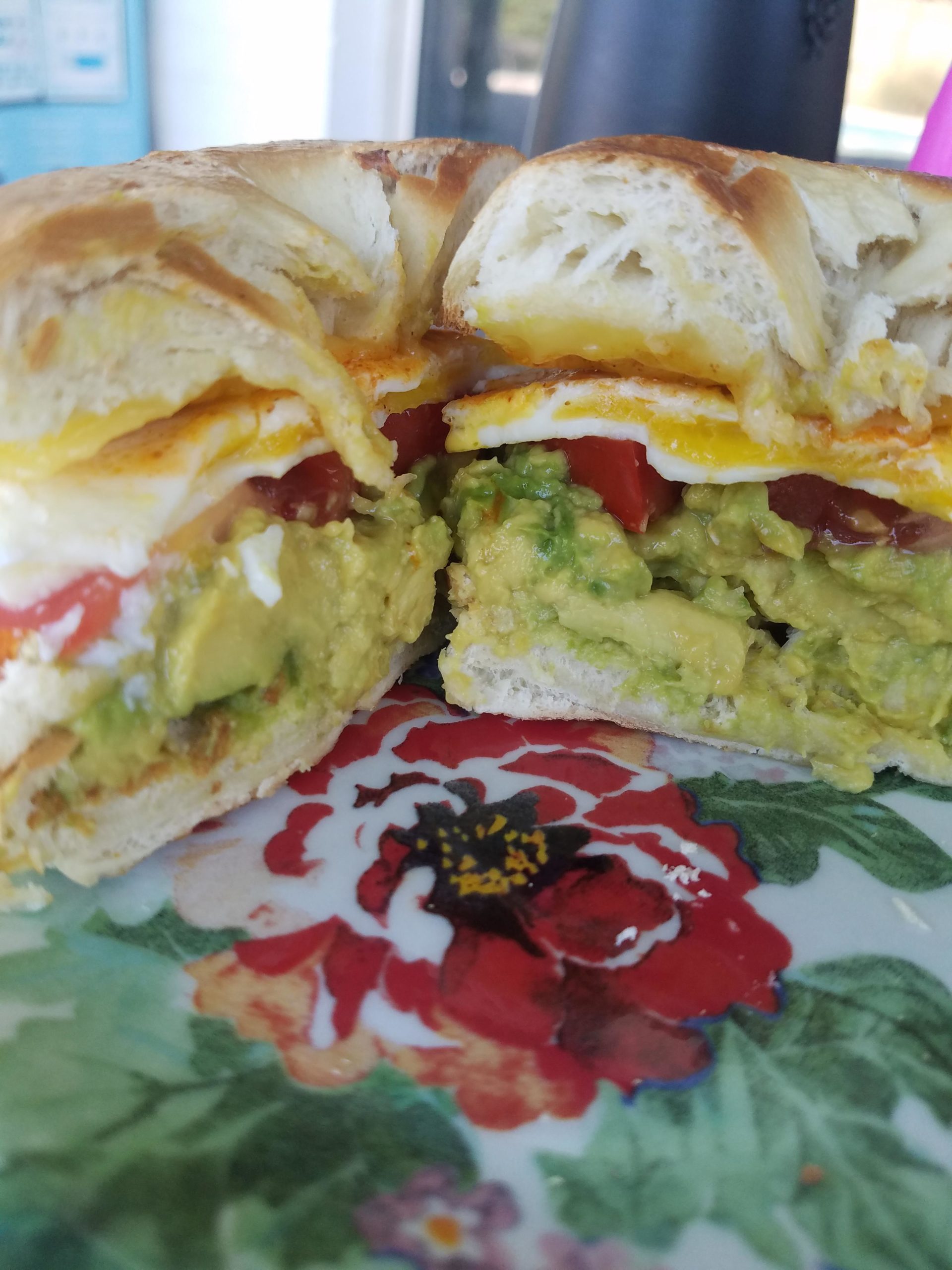 Made a bagel breakfast sandwich. Best part is the copious amount of Old