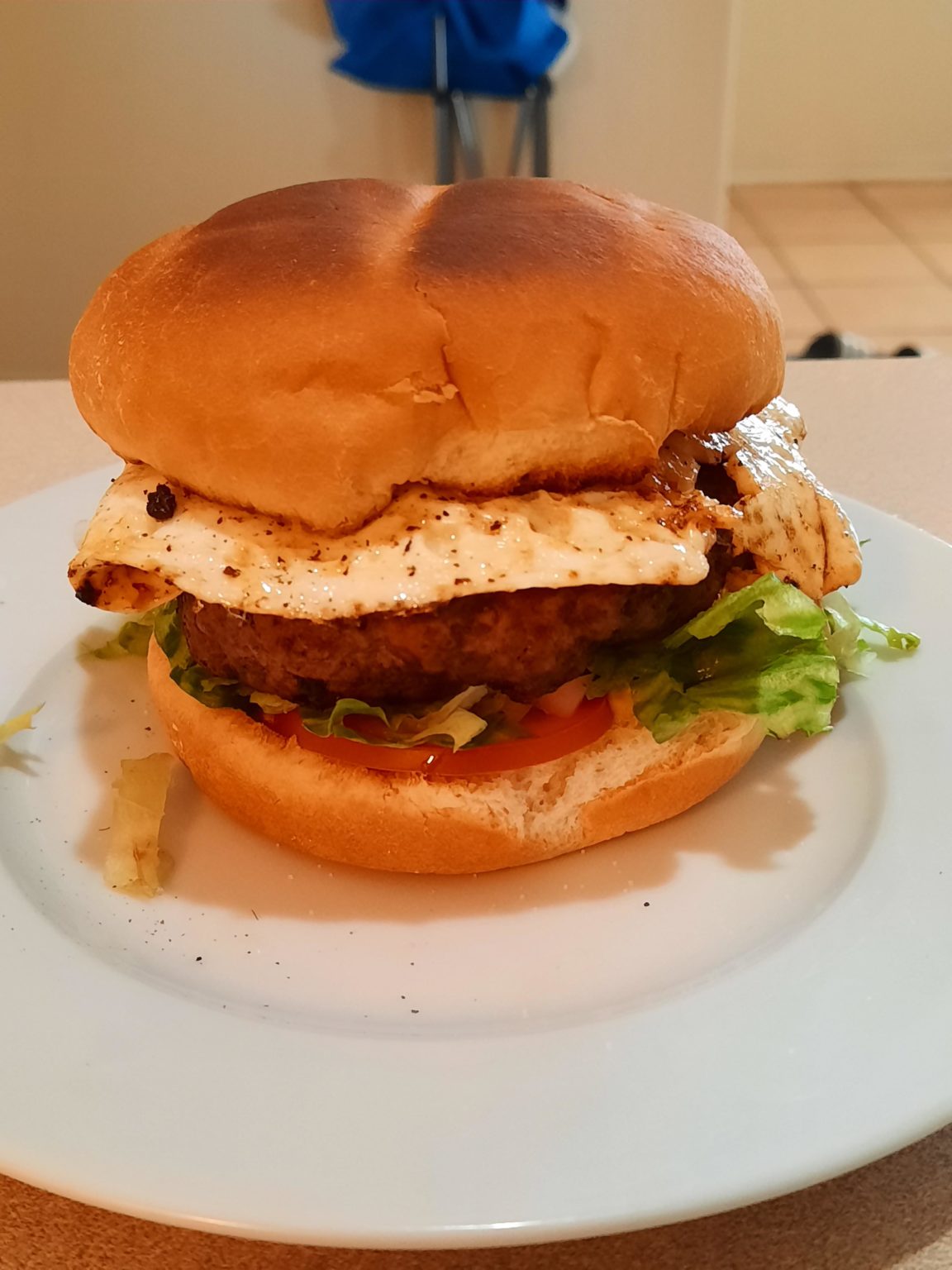 Triple Smash Burger Bacon with Pepper Sauce Dining and Cooking