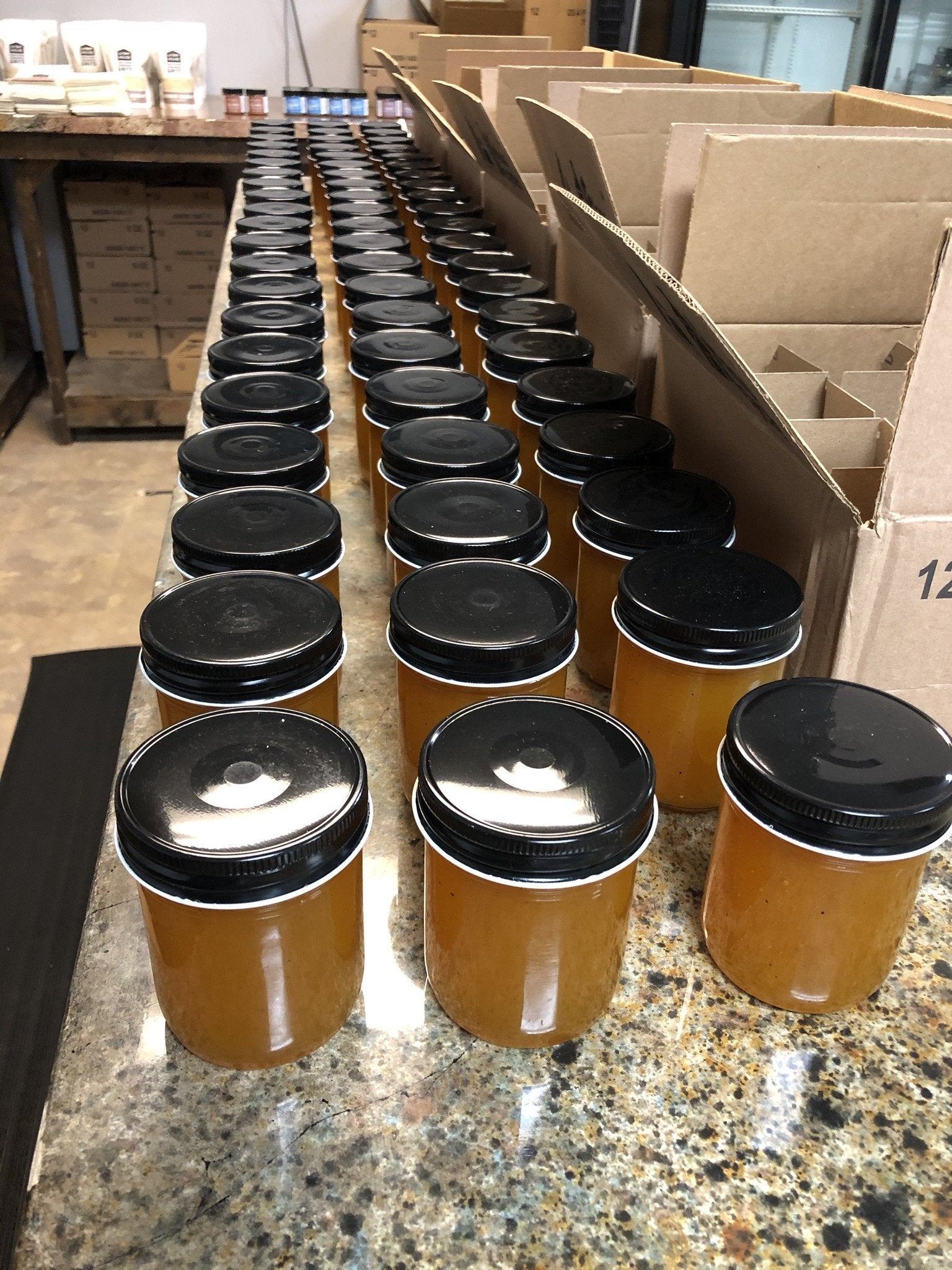 Canned 63 jars of Peach Pie Jam today my biggest single batch ever