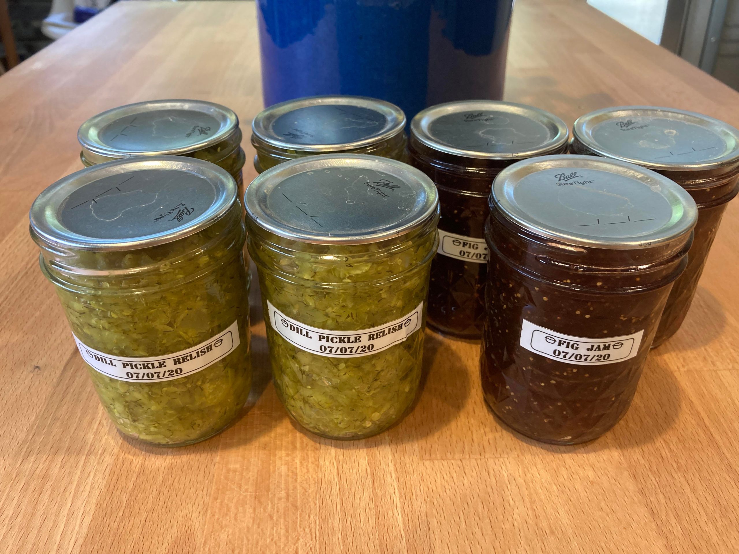 Small batch canning from garden fruits and veggies. Dill pickle relish