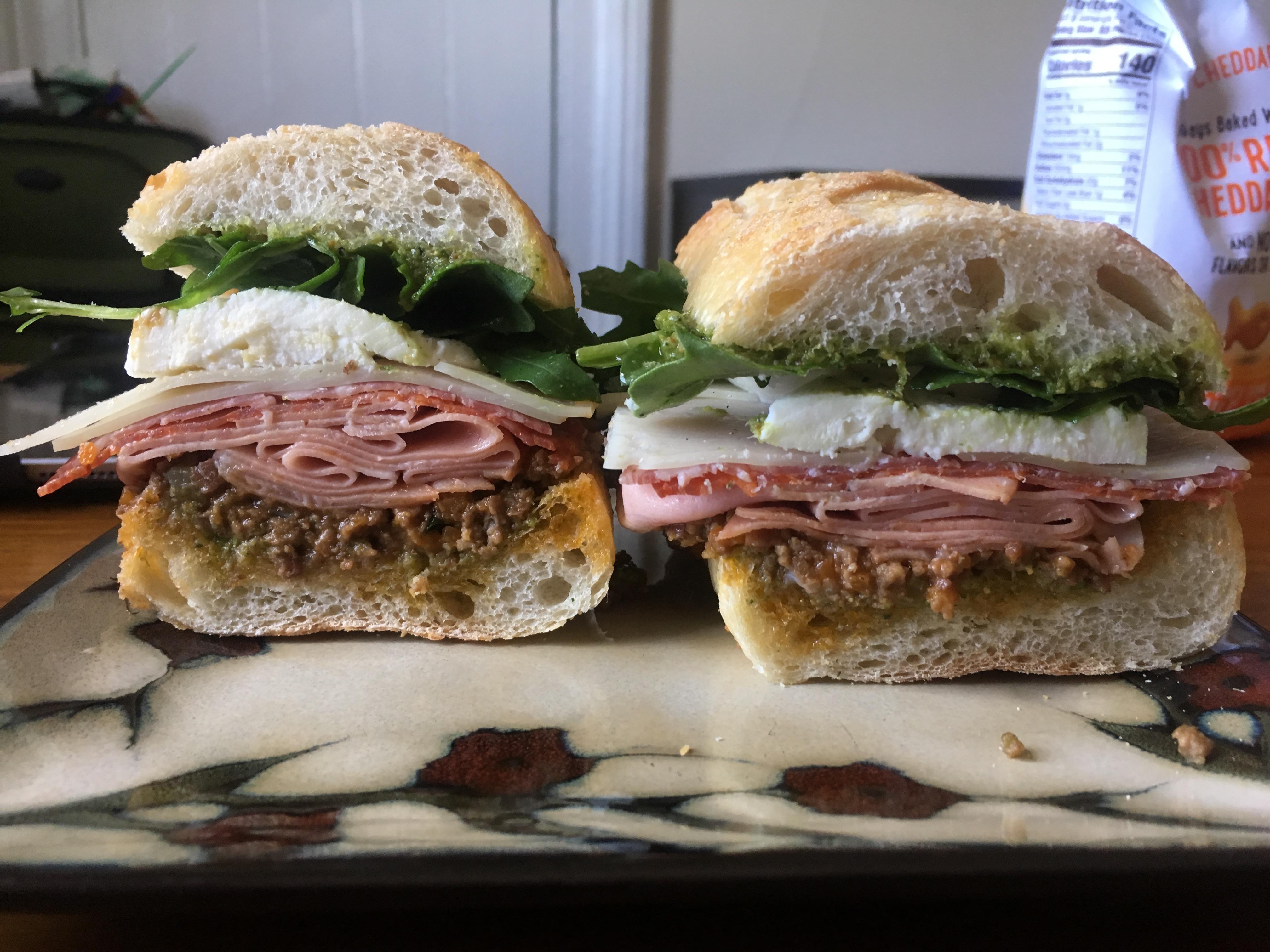 Left over Bolognese (Ragu) sandwich. Details in comments Dining and