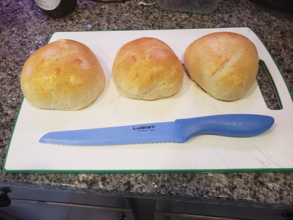 Sourdough buger buns.... There were more and they were delicious.