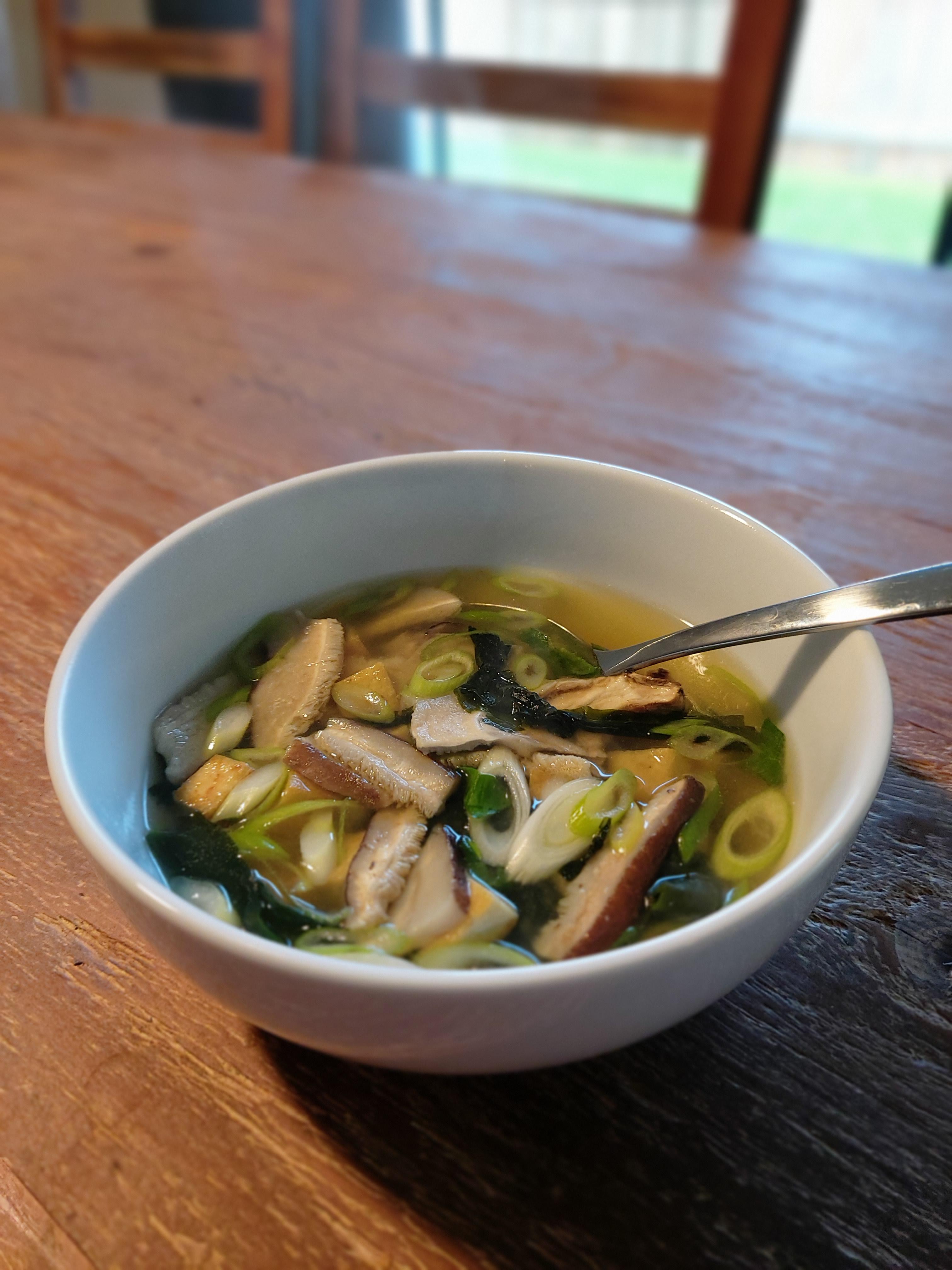 Nothing like a bowl of piping hot miso soup on a cold, rainy day