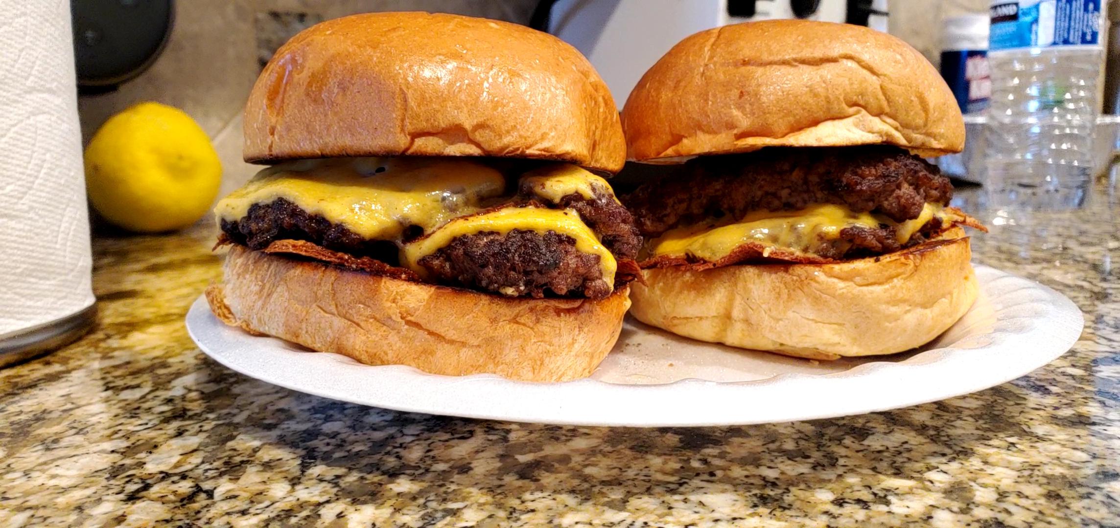 Just A Simple but Delicious American Double Cheese Burger On A Soft