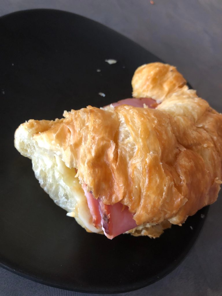 Just a ham and cheese croissant sandwich to start the day :)