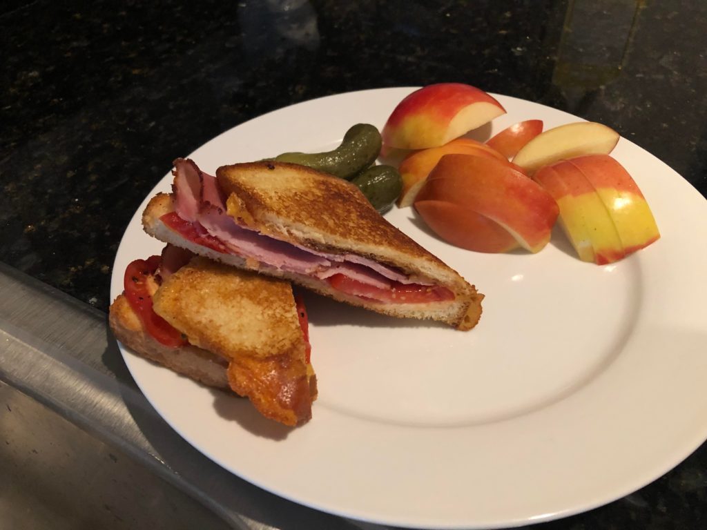 Ham cheese and tomato toastie