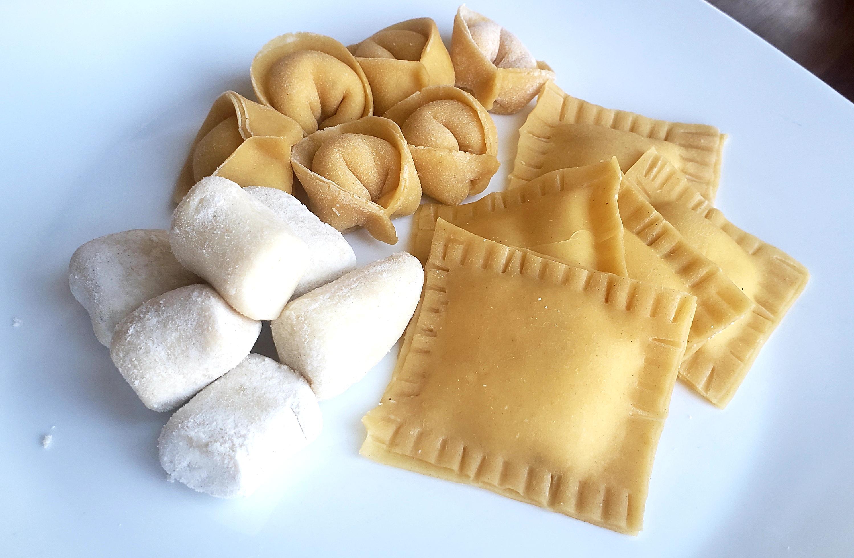 Gnocchi, Ravioli, and Tortellini. First time doing filled pastas. More pictures in the comments