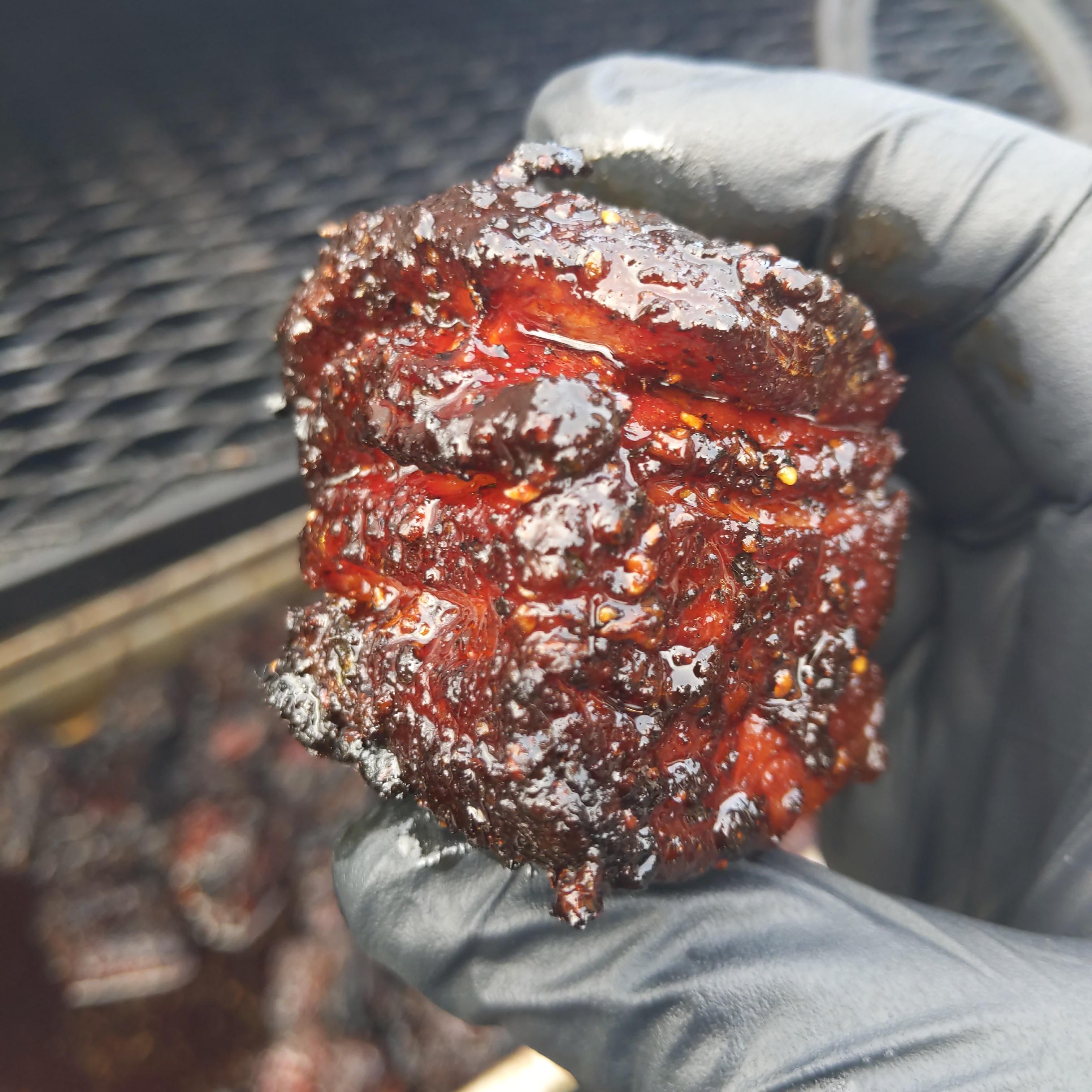 Pork Belly Burnt Ends! Crispy outsides, luscious insides! Dining and