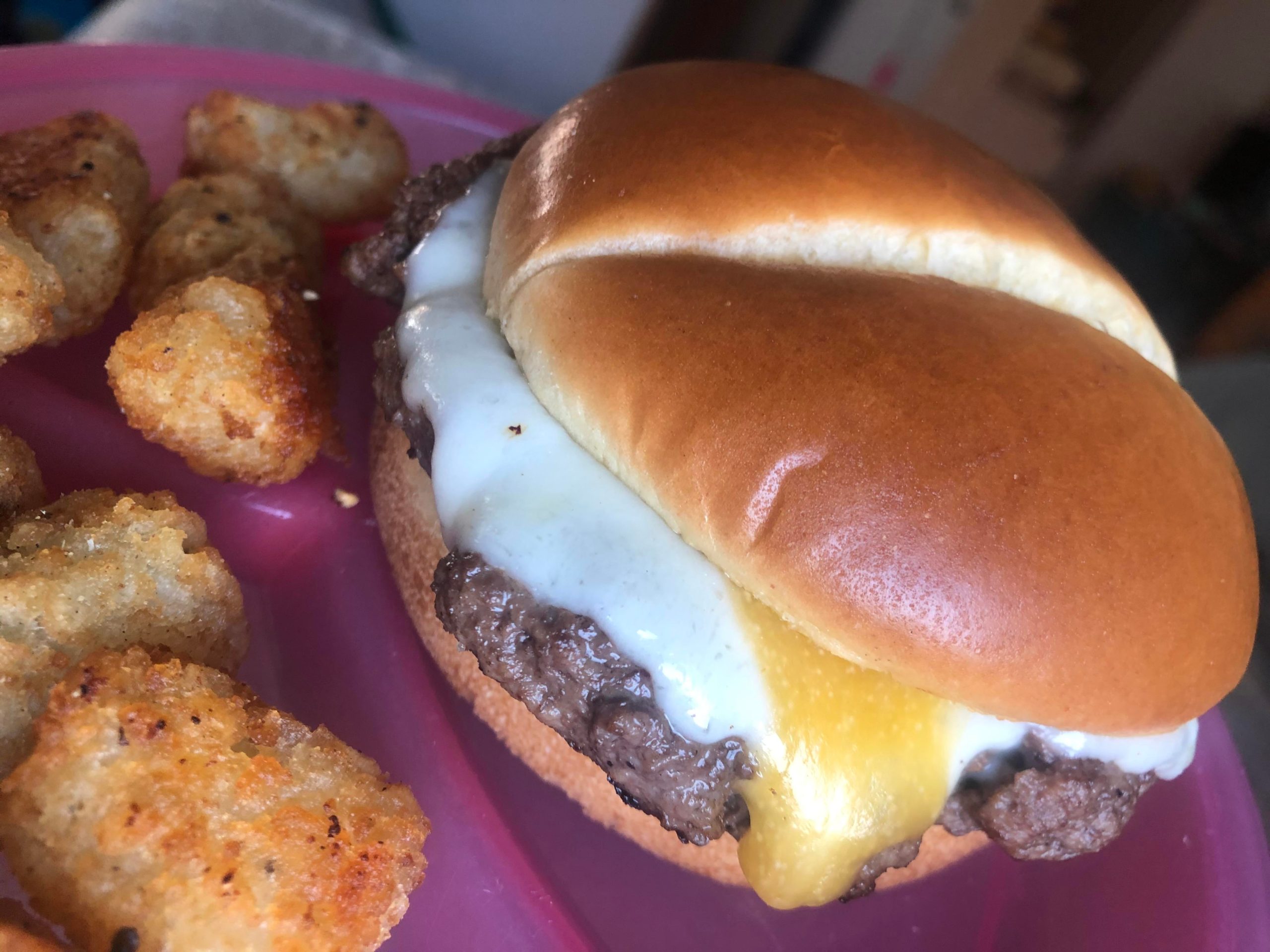 Plain cheeseburger for my five year old looked too perfect for its own