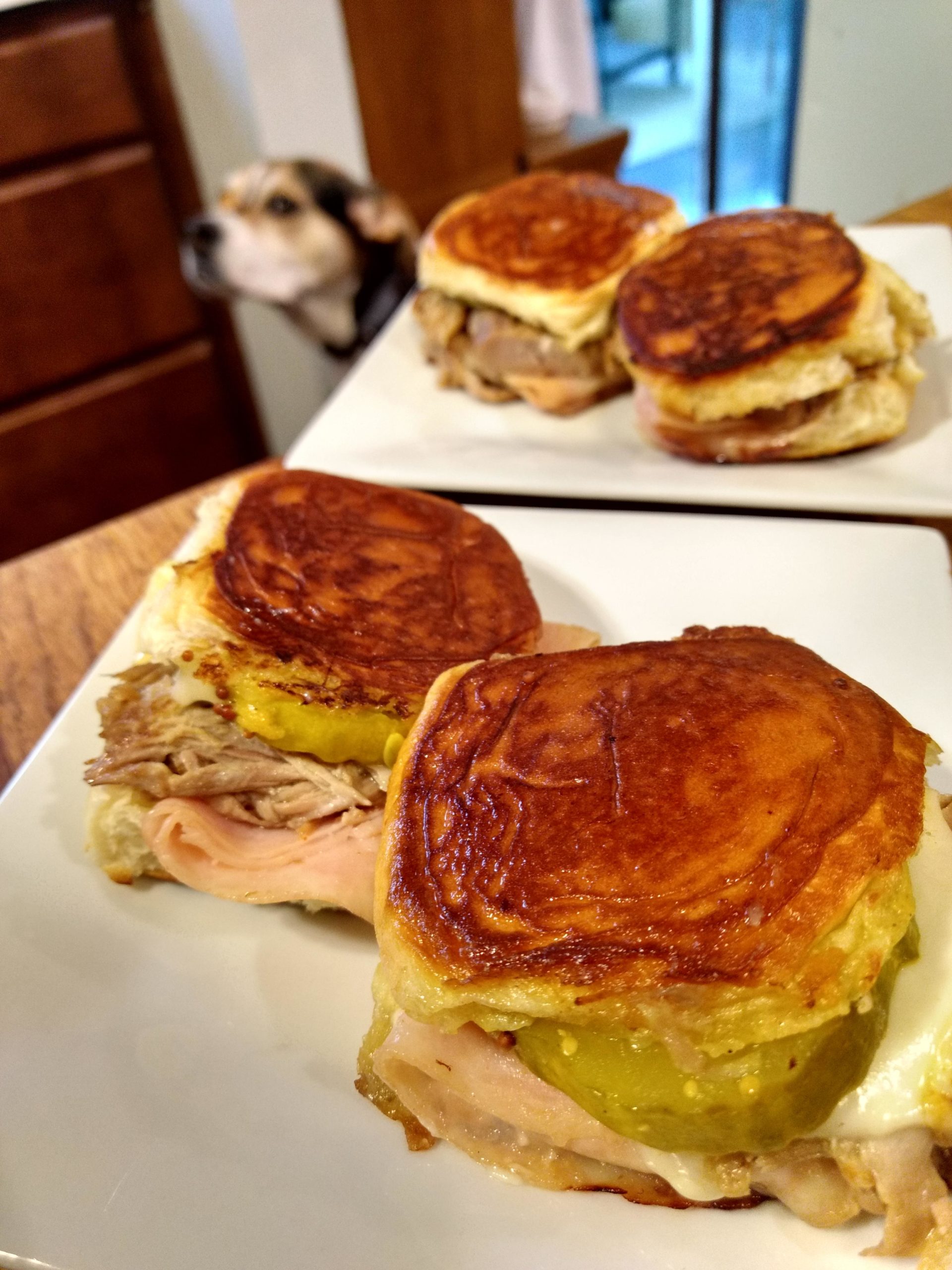 Cuban sandwiches on Hawaiian rolls Dining and Cooking