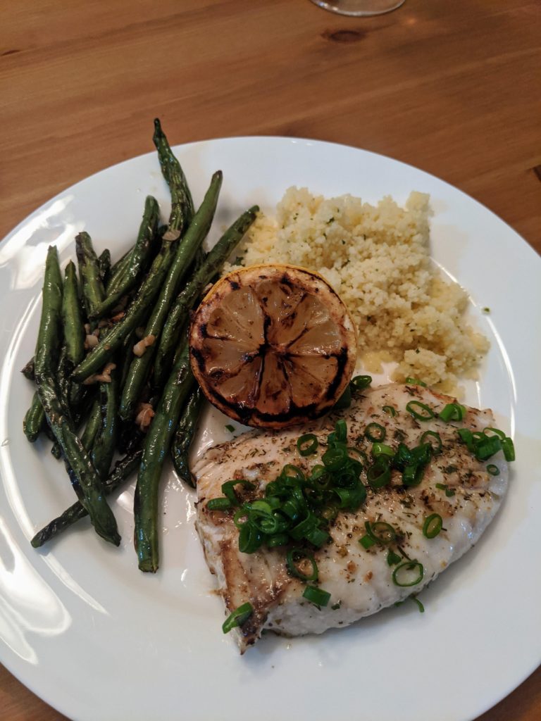 Grilled Grouper w/ Grilled Lemon