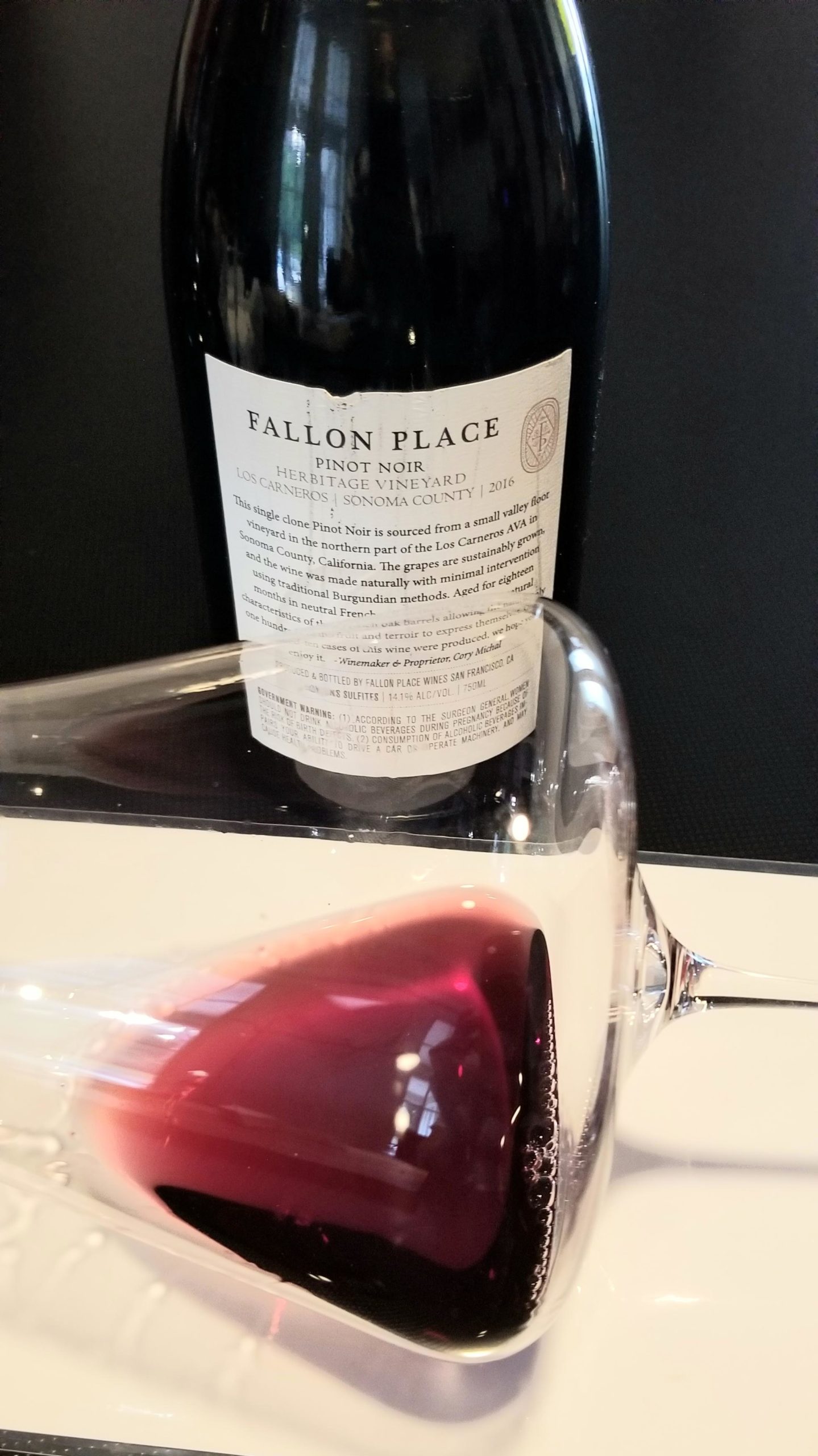 Fallon Place Wines Heritage Vineyard Los Carneros Pinot Noir 2016
