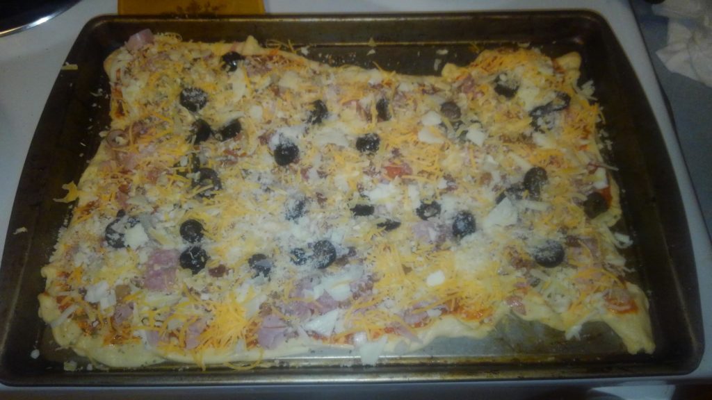 Crazy croissant crust pizza creation