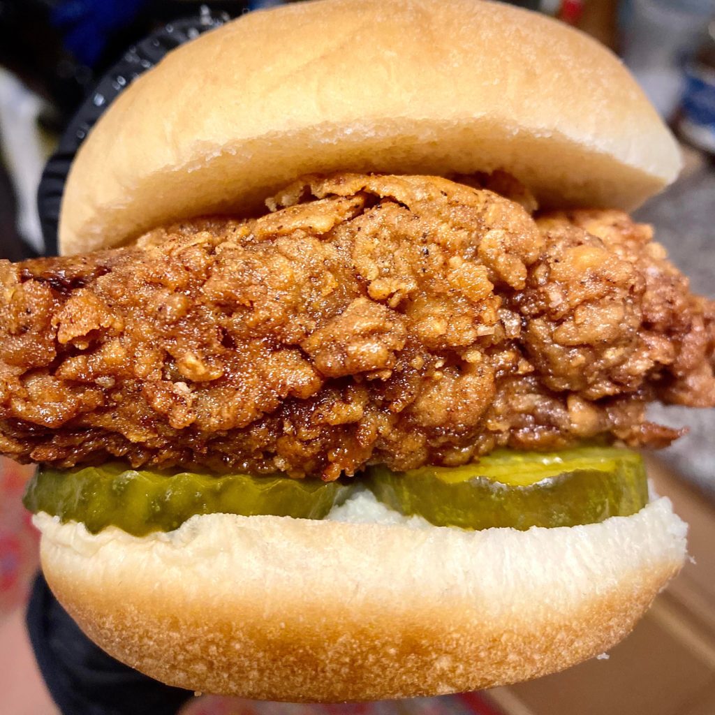 I made fried chicken sandwiches