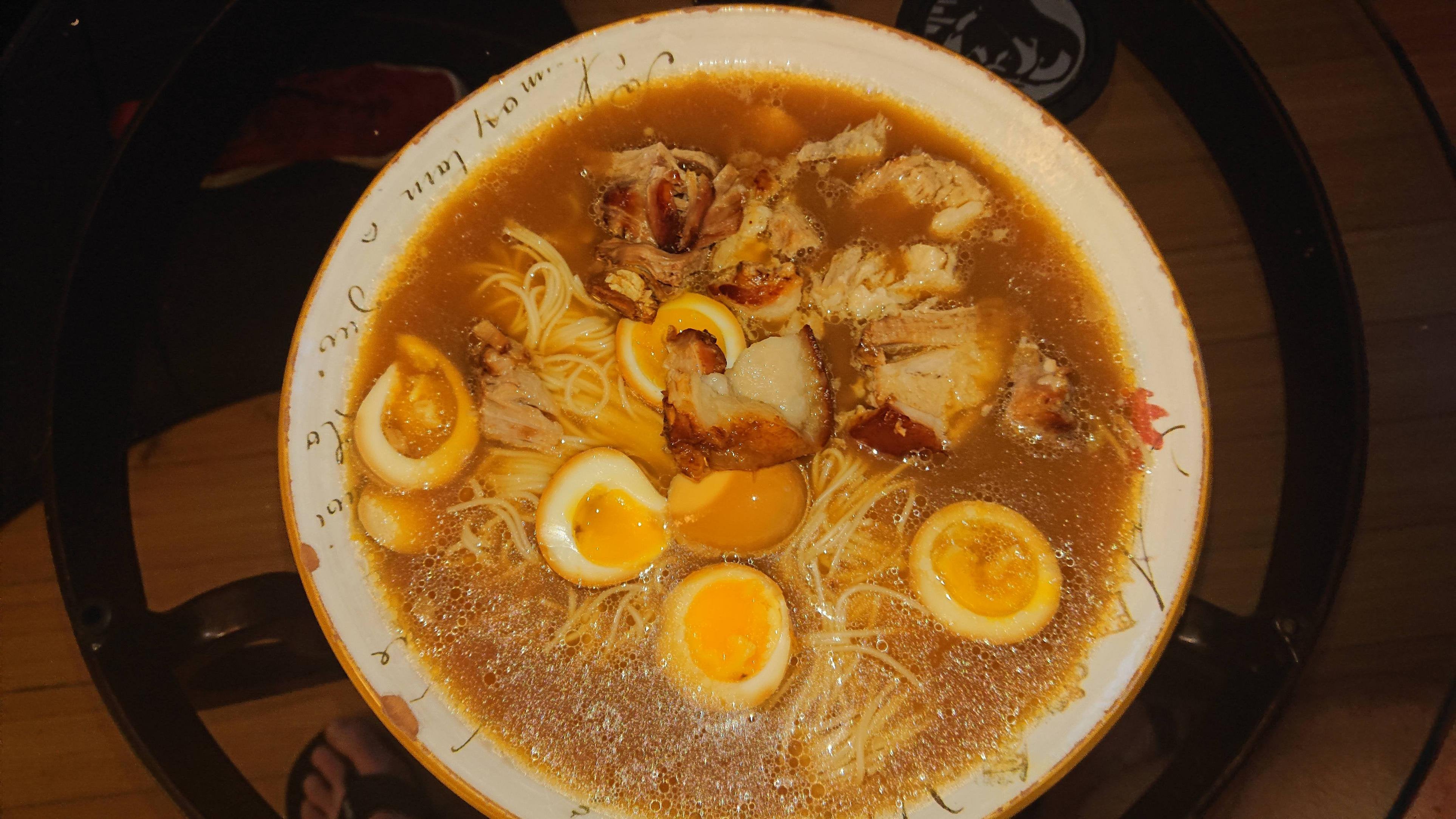 Homemade tonkotsu ramen via Joshua Weissman YouTube recipe Dining and