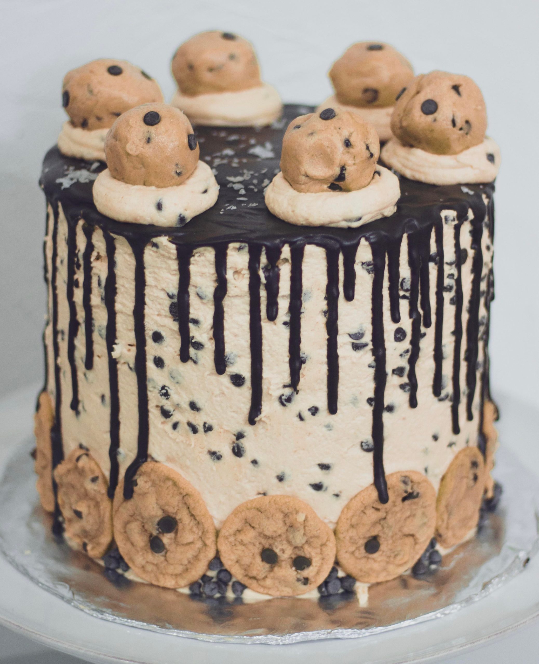 Humongous cookie dough cake I made for my son’s birthday! Vanilla