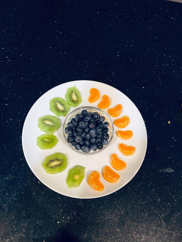 Made a lil fruit snack plate for movie night! 134 calories