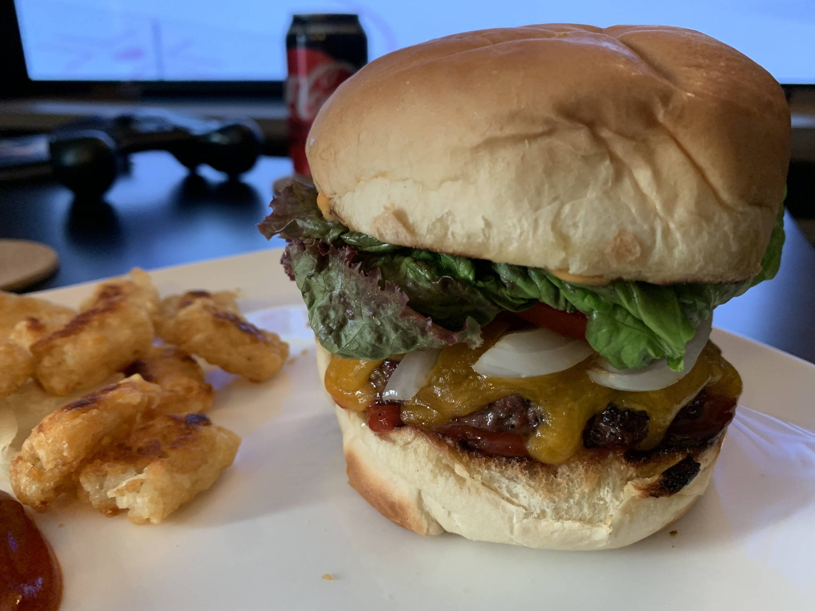 Tried out some local dryaged burger patties with bone marrow tonight Dining and Cooking