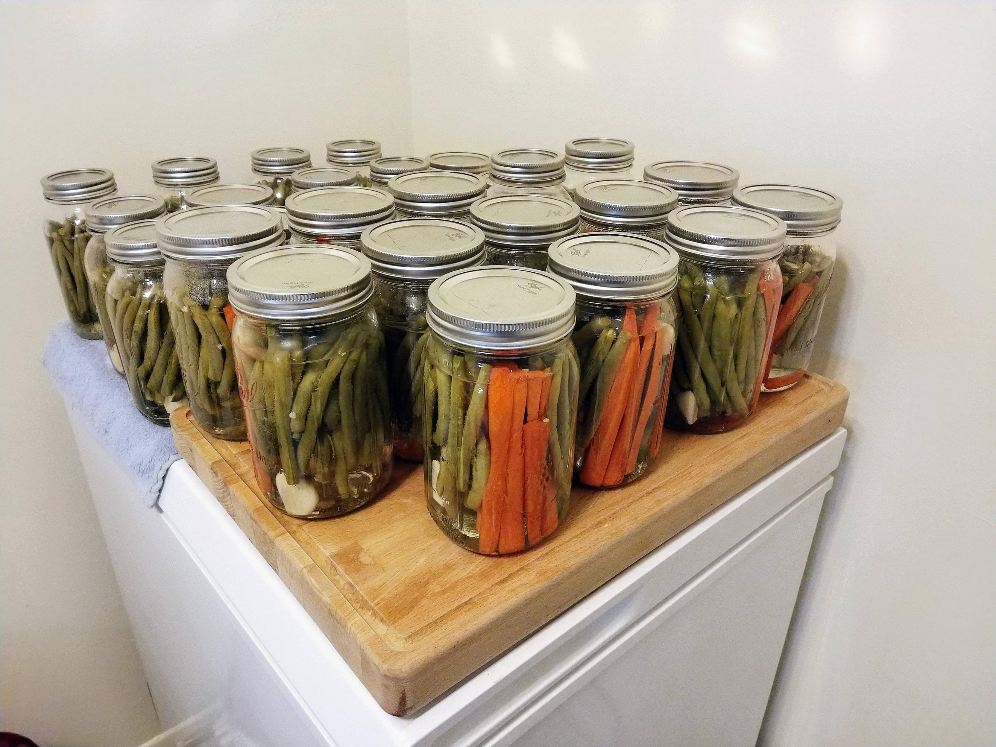 28 quart of spicy dilly beans and carrots Dining and Cooking