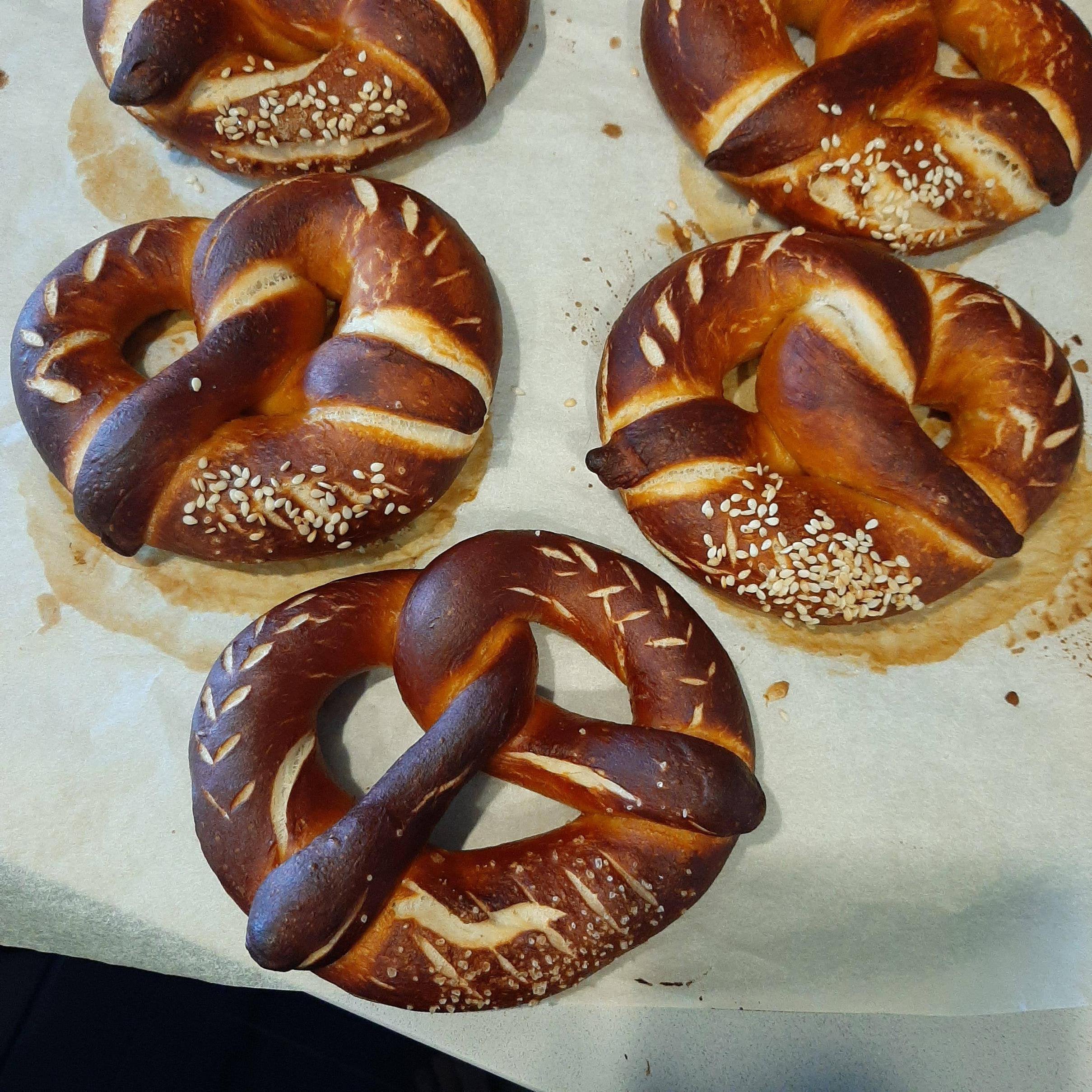Pretzels made with baked out baking soda Dining and Cooking
