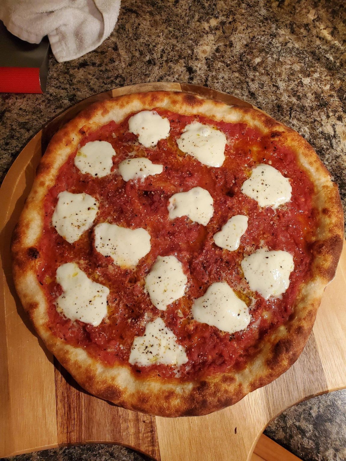 First pizza on the Kamado Joe Dining and Cooking