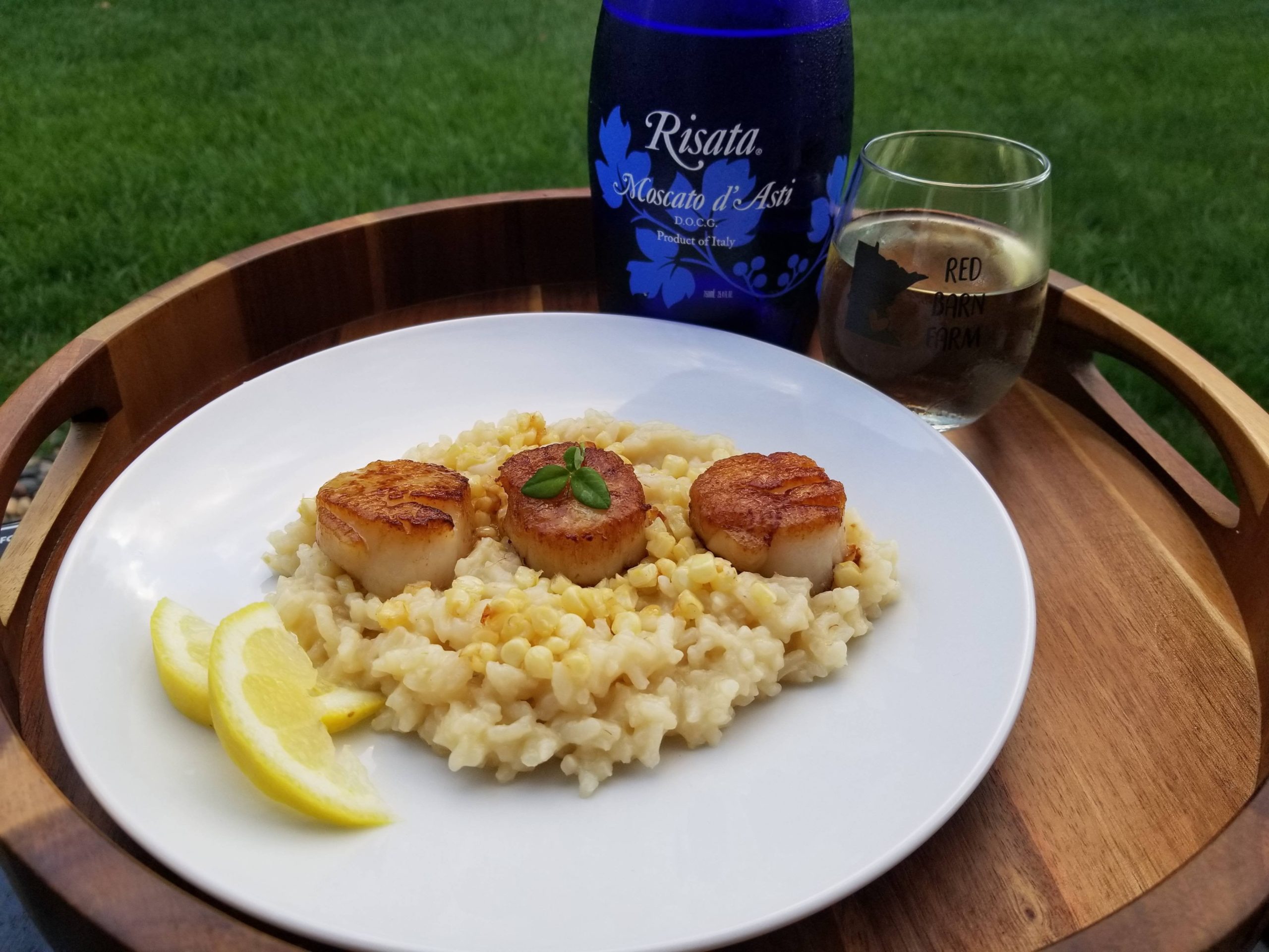 Sweet Corn Risotto and Scallops Dining and Cooking